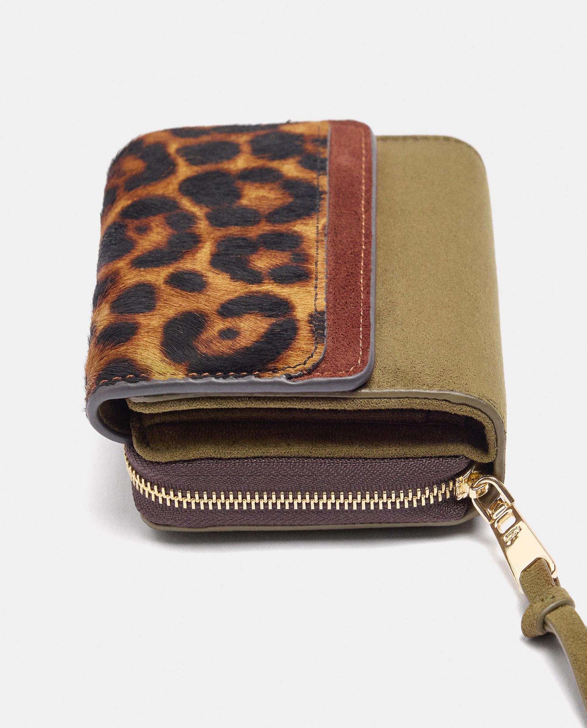 Cartera de mujer pequeña con estampado animal print - Parfois - Multicolor Multicolor-3