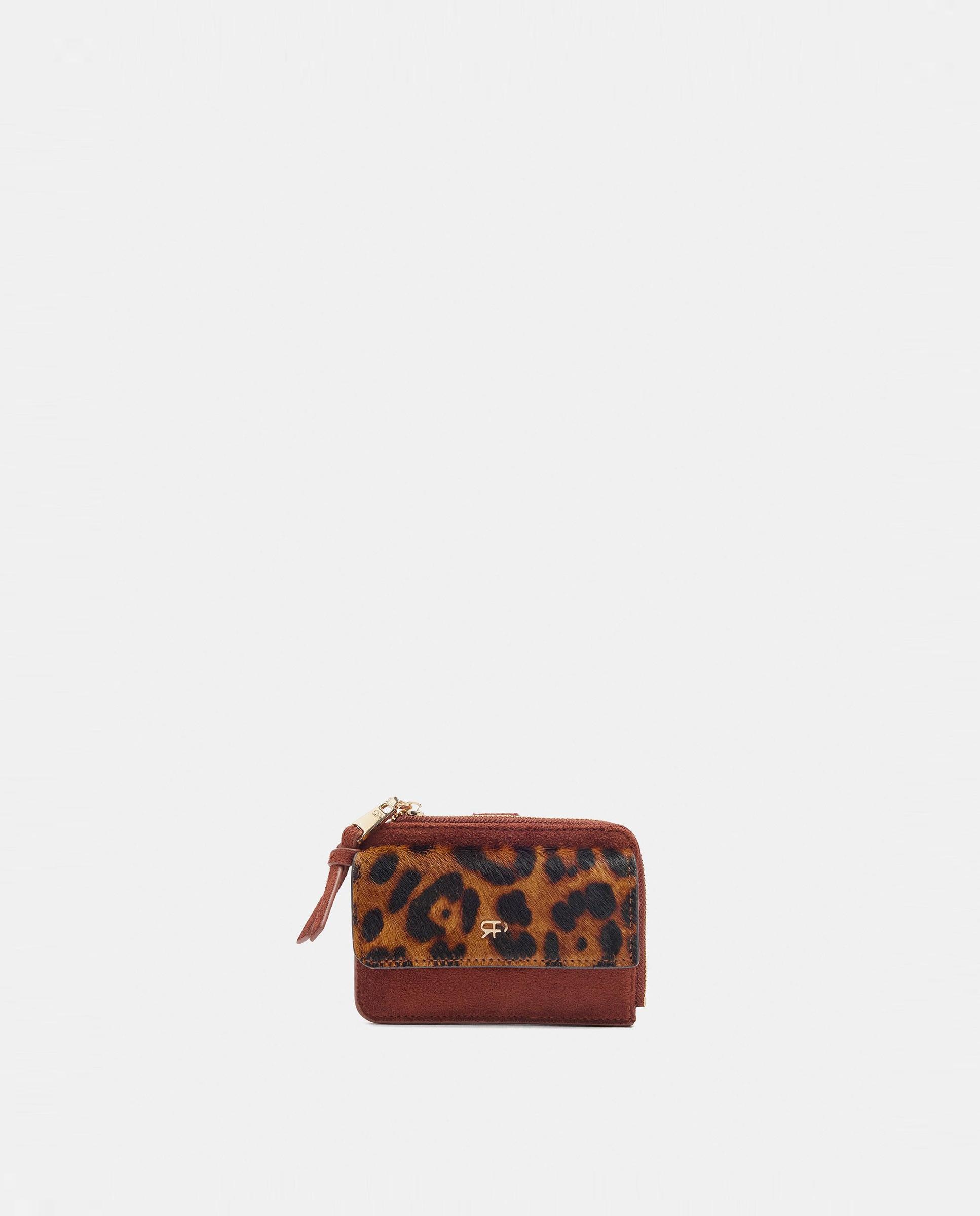 Tarjetero de mujer pequeño con cierre de cremallera y estampado animal print - Parfois - Multicolor Multicolor-1