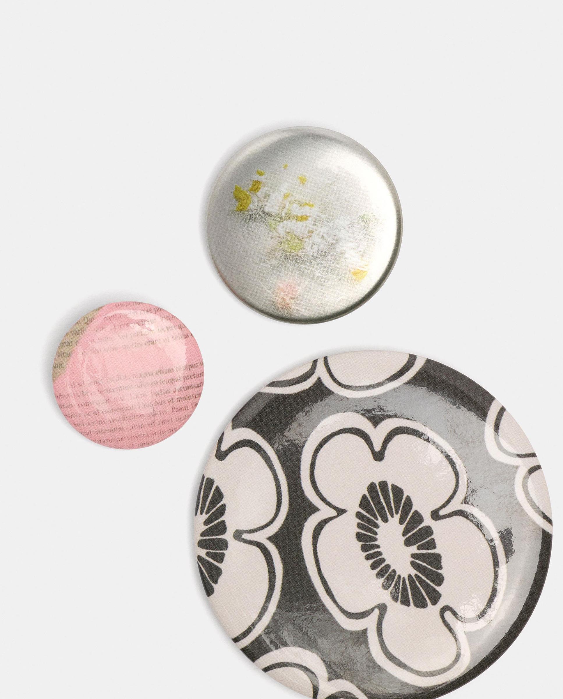 Imagen 2 de Pack de broches redondos de distintas formas - Parfois - Multicolor Multicolor