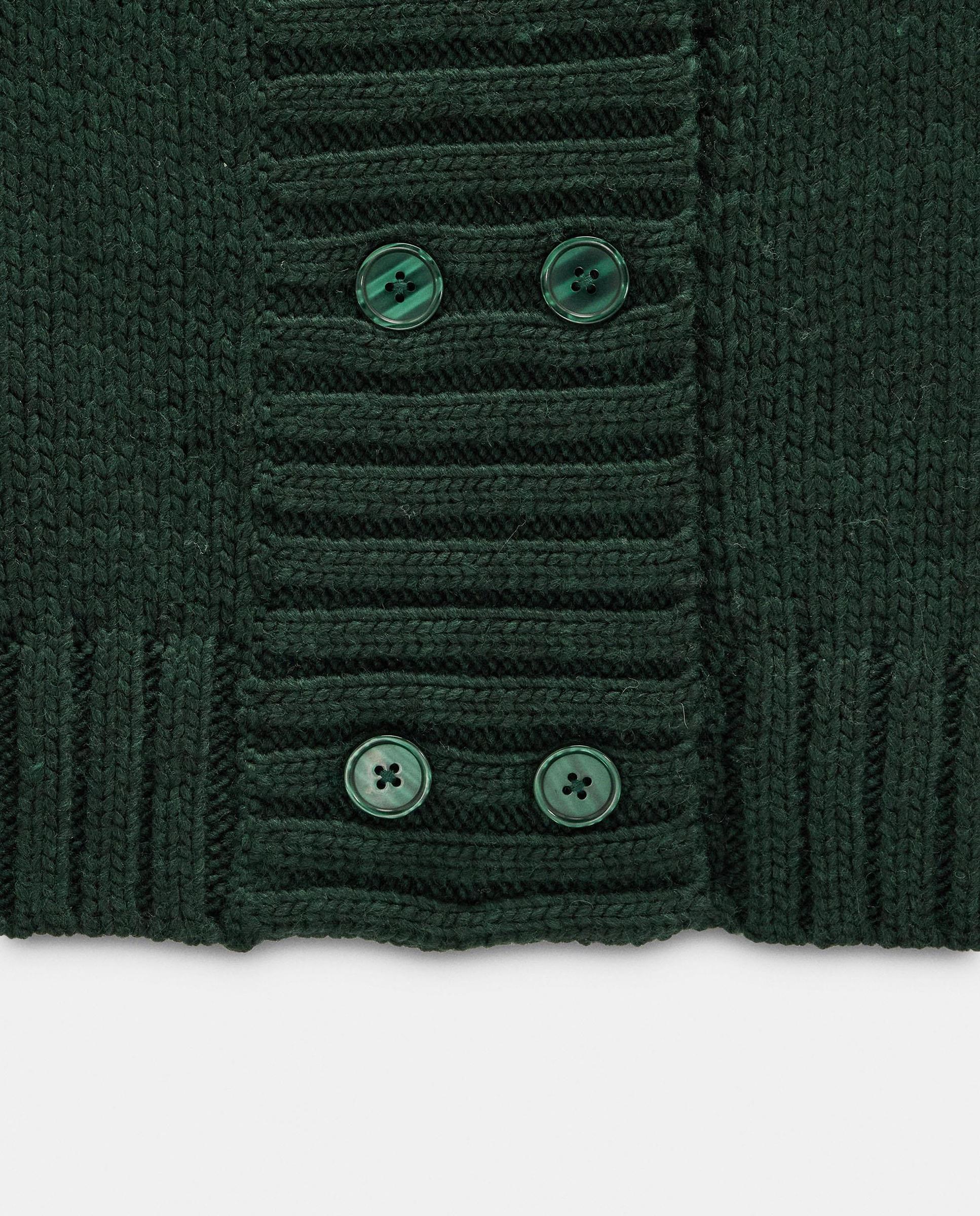 Chaleco de mujer de punto cruzado en liso - Parfois - Verde Verde-6