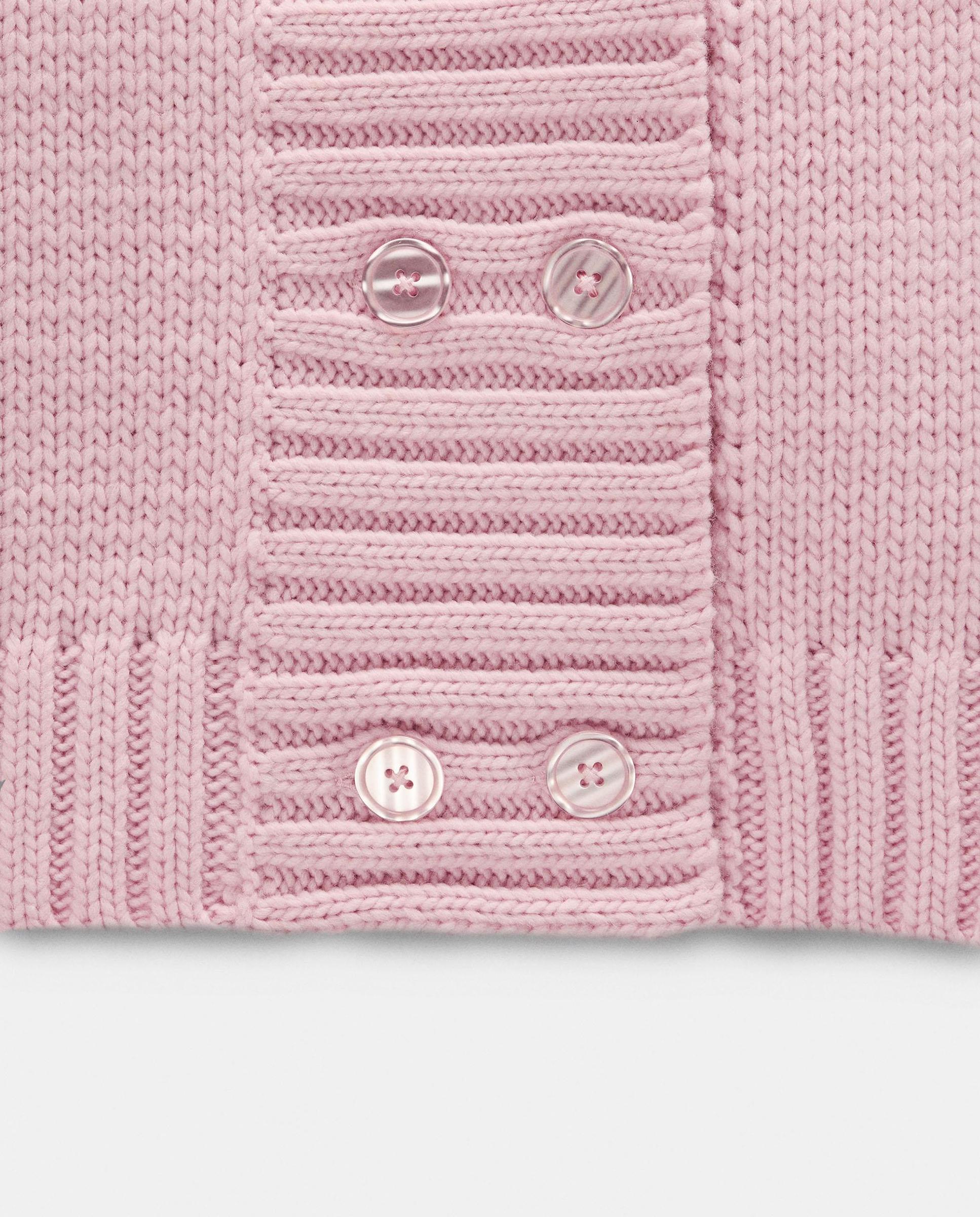 Chaleco de mujer de punto cruzado en liso - Parfois - Rosa Rosa-5