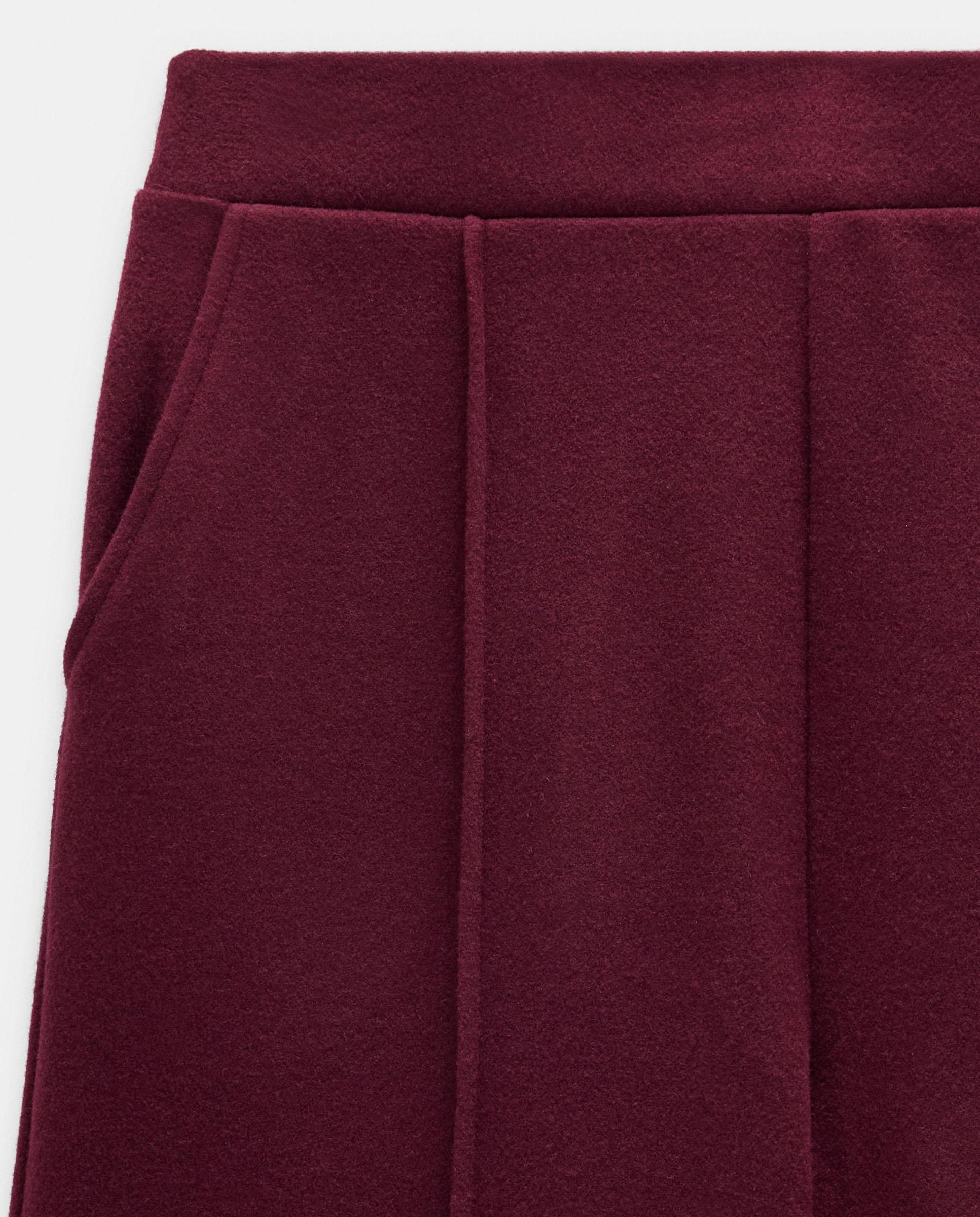 Imagen 5 de Pantalones rectos con cintura elástica en liso - Parfois - Burdeos Burdeos