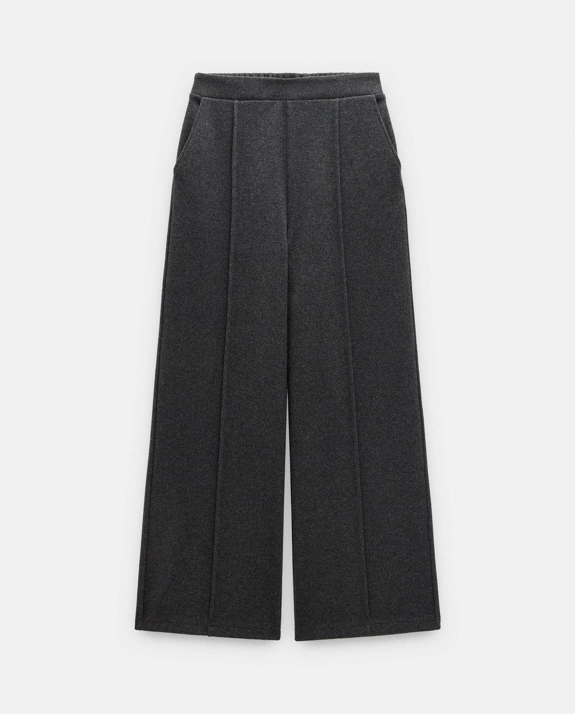 Imagen 7 de Pantalones rectos con cintura elástica en liso - Parfois - Gris Gris