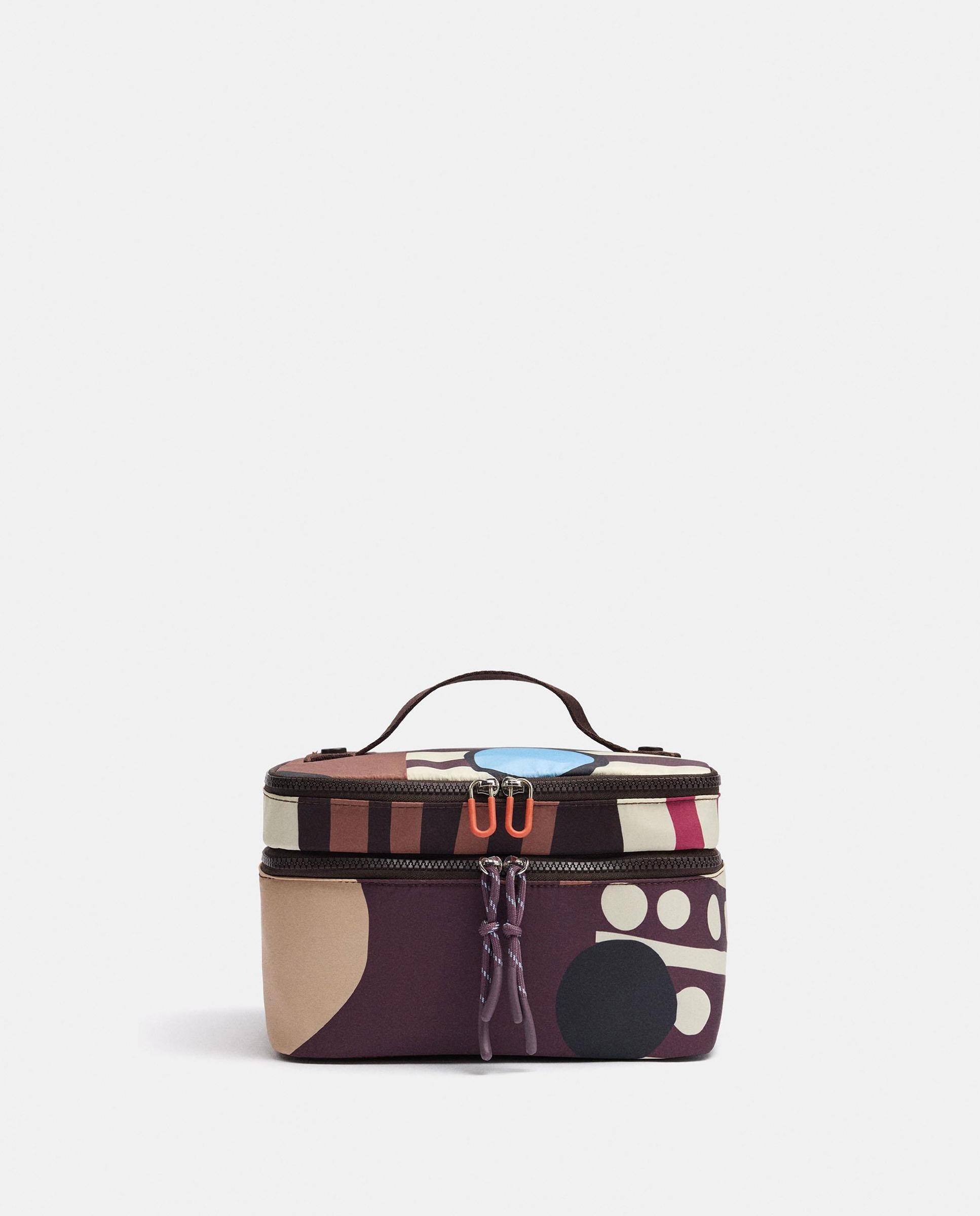 Imagen 0 de Neceser con varios compartimentos y cierre de cremallera con estampados Multicolor
