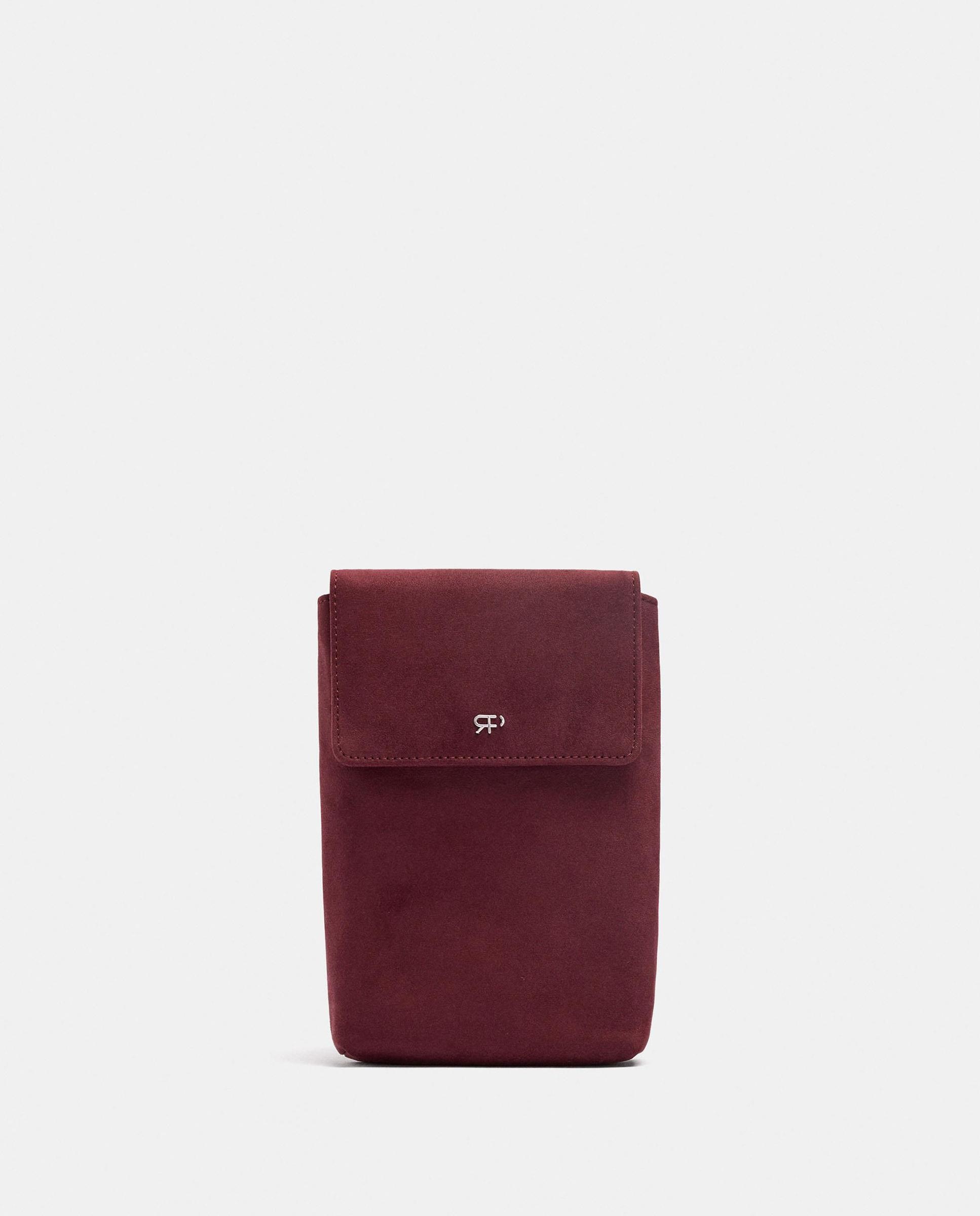 Bolso para móvil convertible a bandolera con cierre imantado en liso - Parfois - Burdeos Burdeos-1