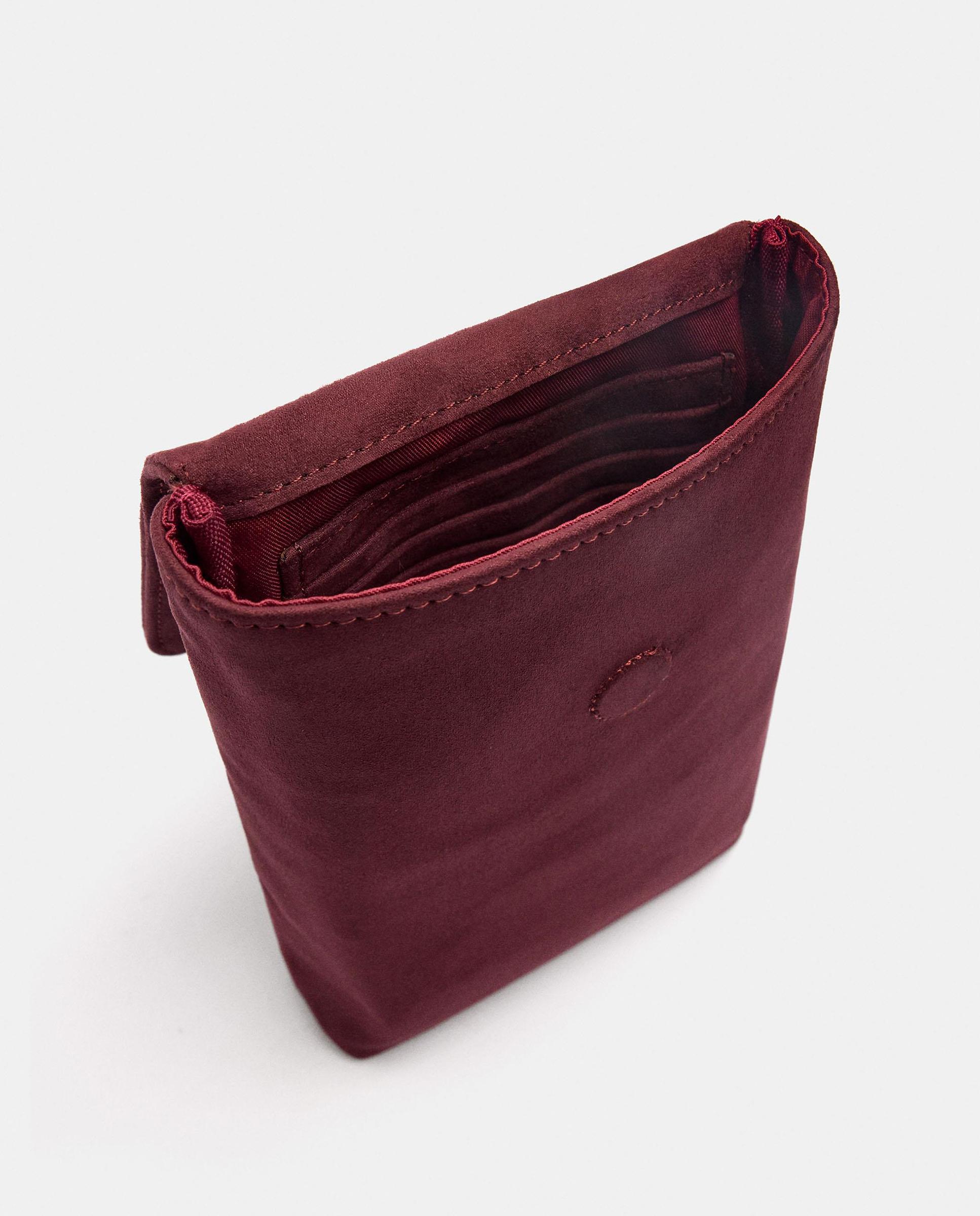 Bolso para móvil convertible a bandolera con cierre imantado en liso - Parfois - Burdeos Burdeos-4