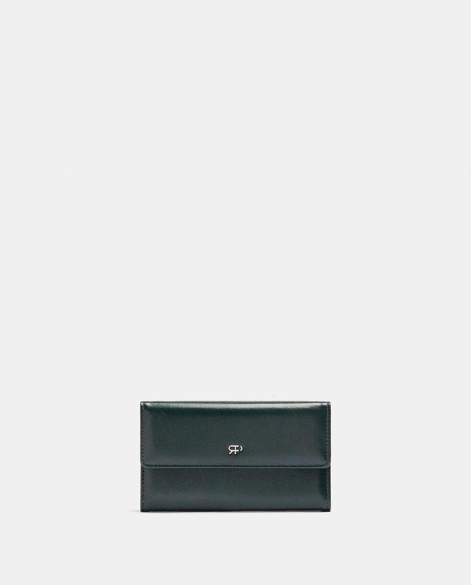 Cartera de mujer mediana con cierre de botón - Parfois - Verde Verde-1