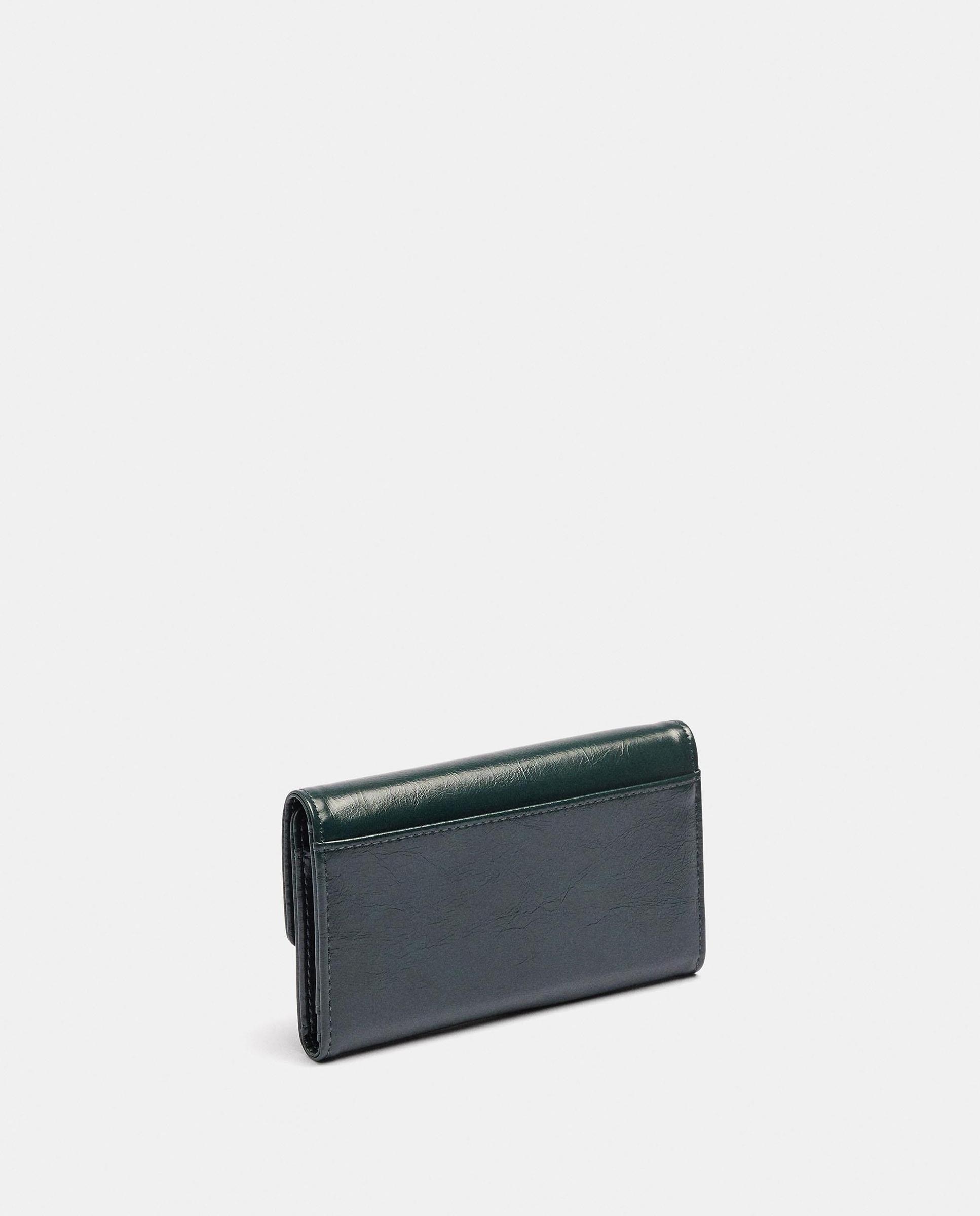 Cartera de mujer mediana con cierre de botón - Parfois - Verde Verde-2