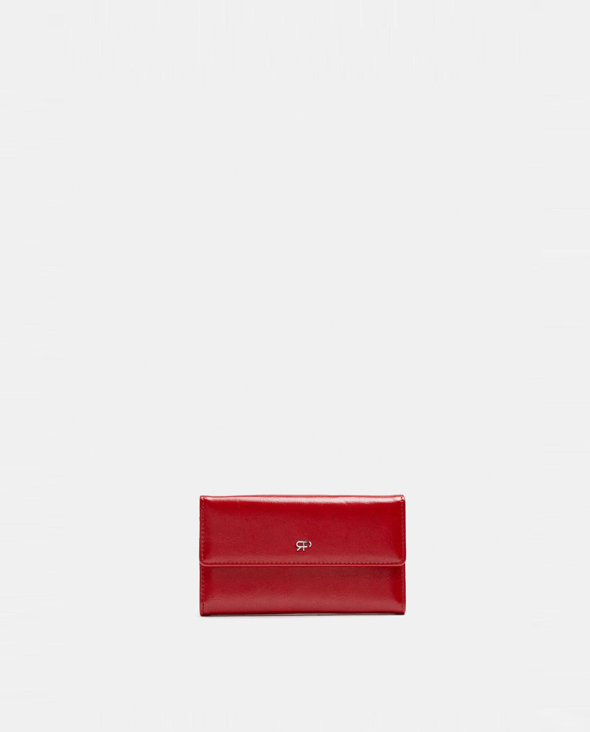 Imagen 0 de Cartera de mujer mediana con solapa y cierre imantado Rojo