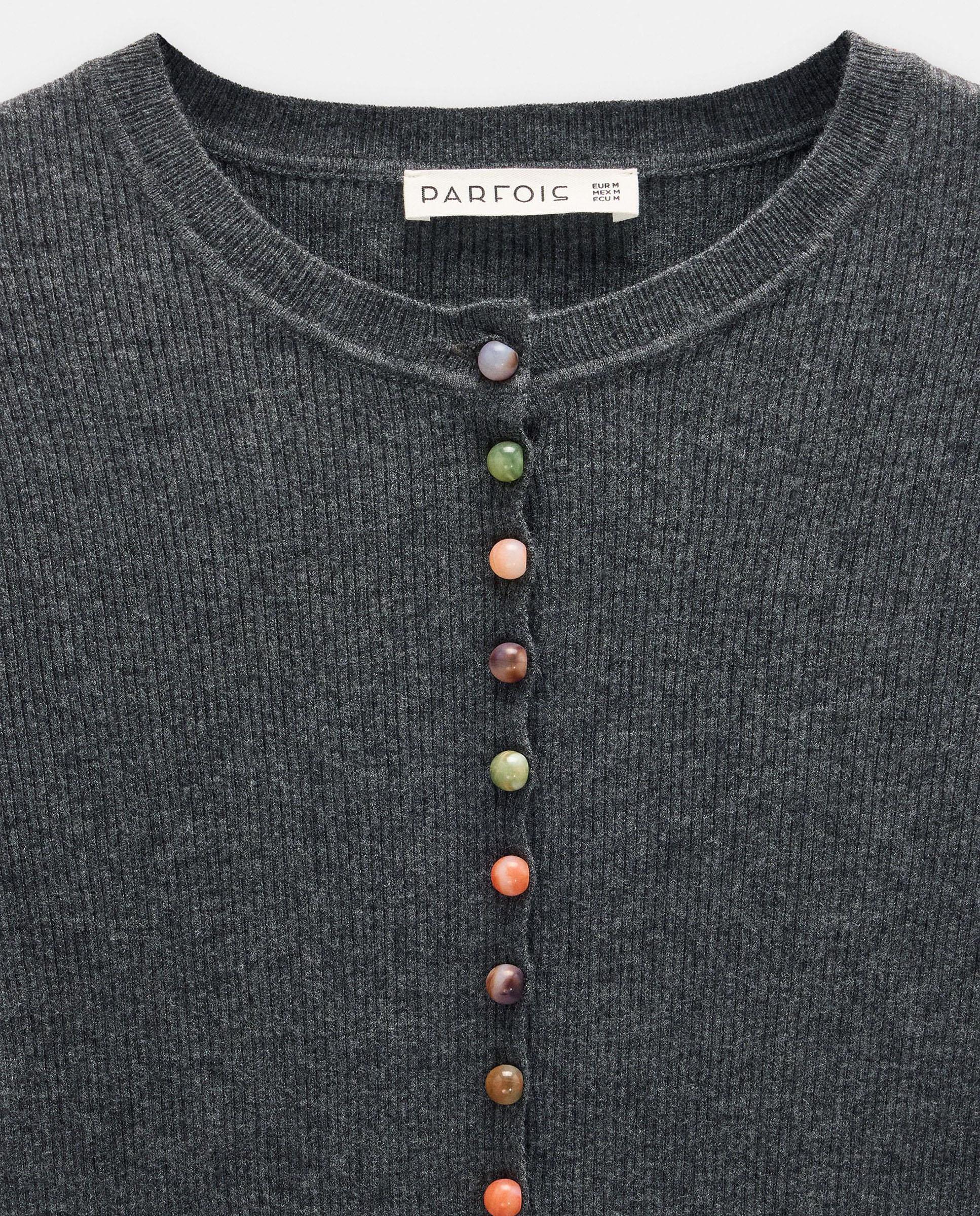 Imagen 4 de Cárdigan de mujer de punto con botones en liso - Parfois - Gris Gris