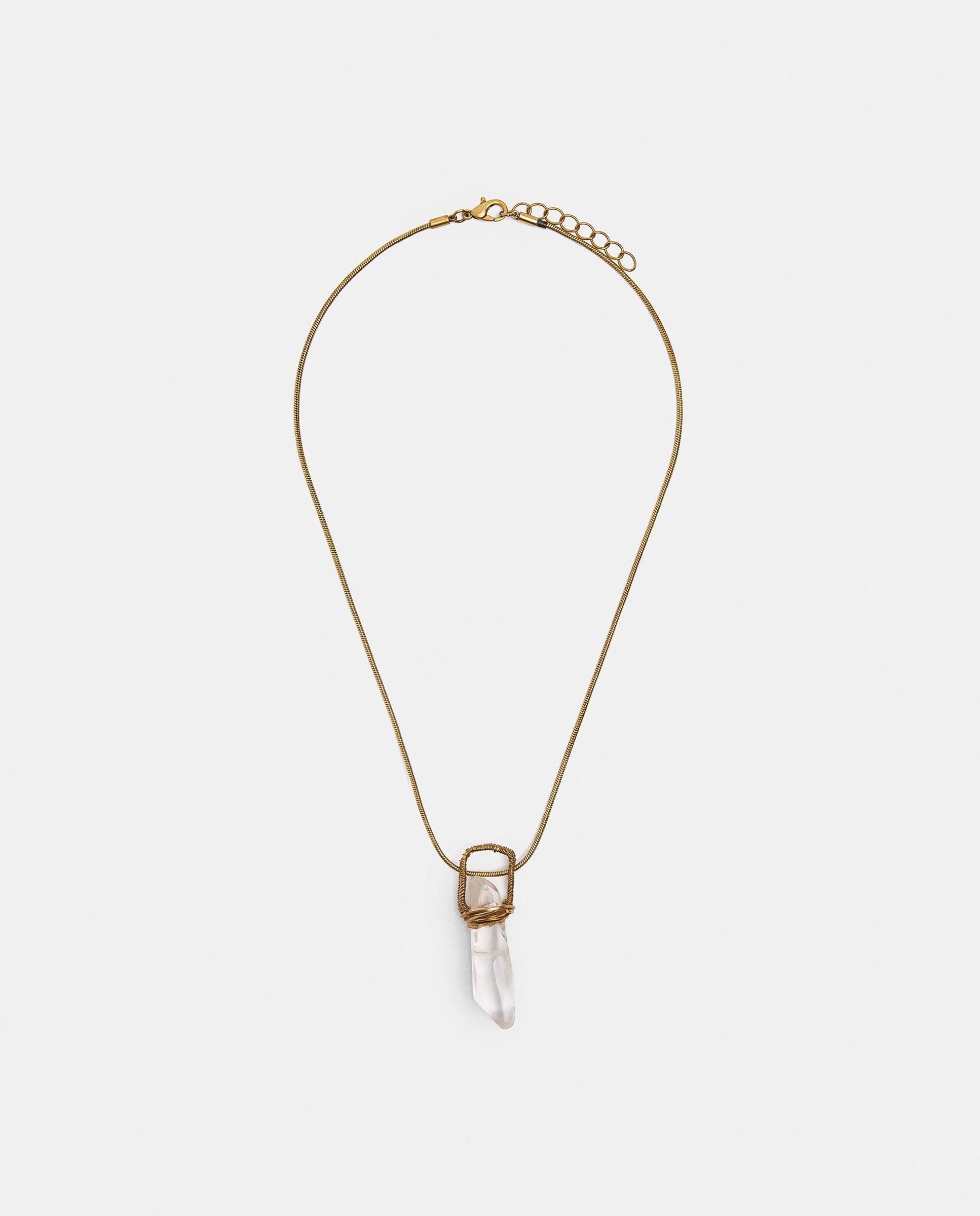 Imagen 1 de Collar corto con piedra decorativa - Parfois - Blanco Blanco
