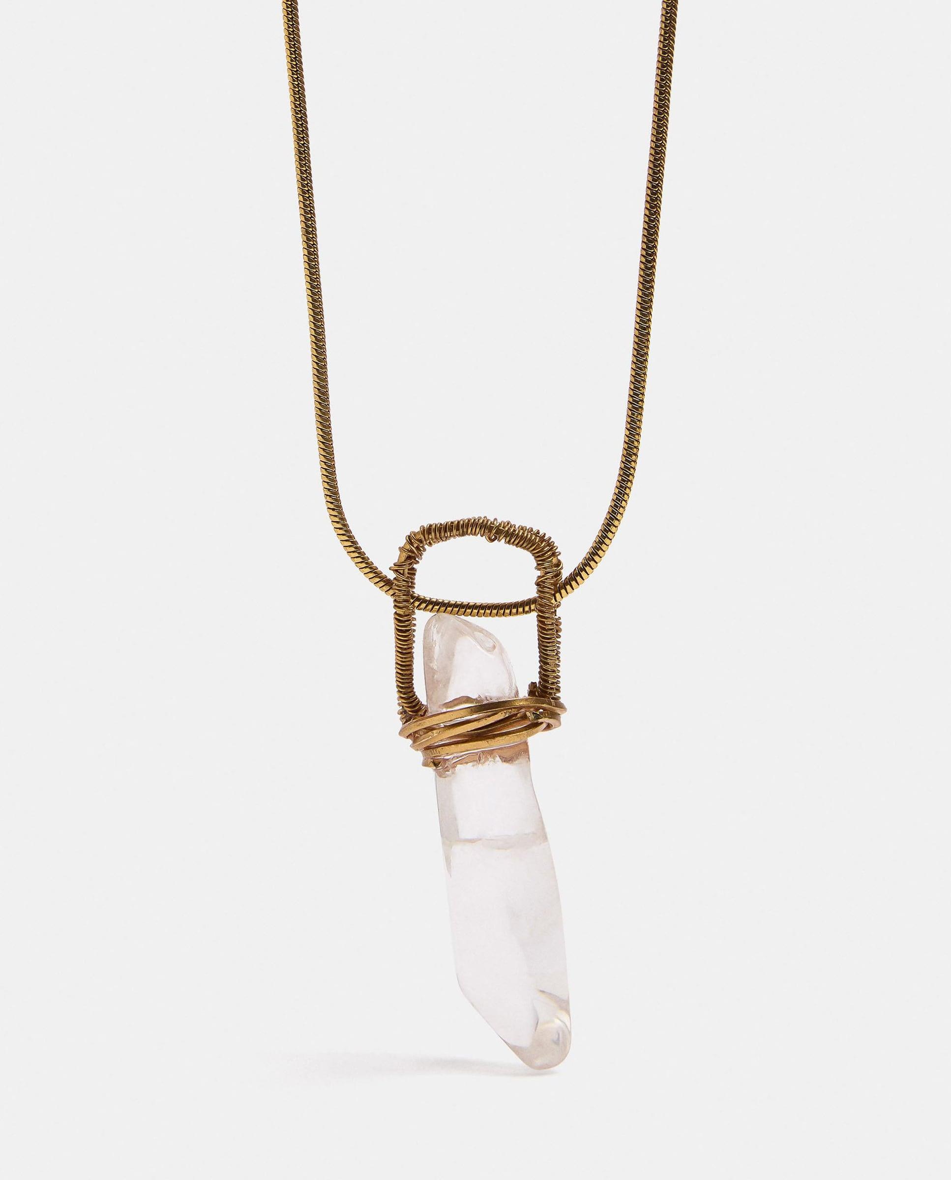 Imagen 2 de Collar corto con piedra decorativa - Parfois - Blanco Blanco
