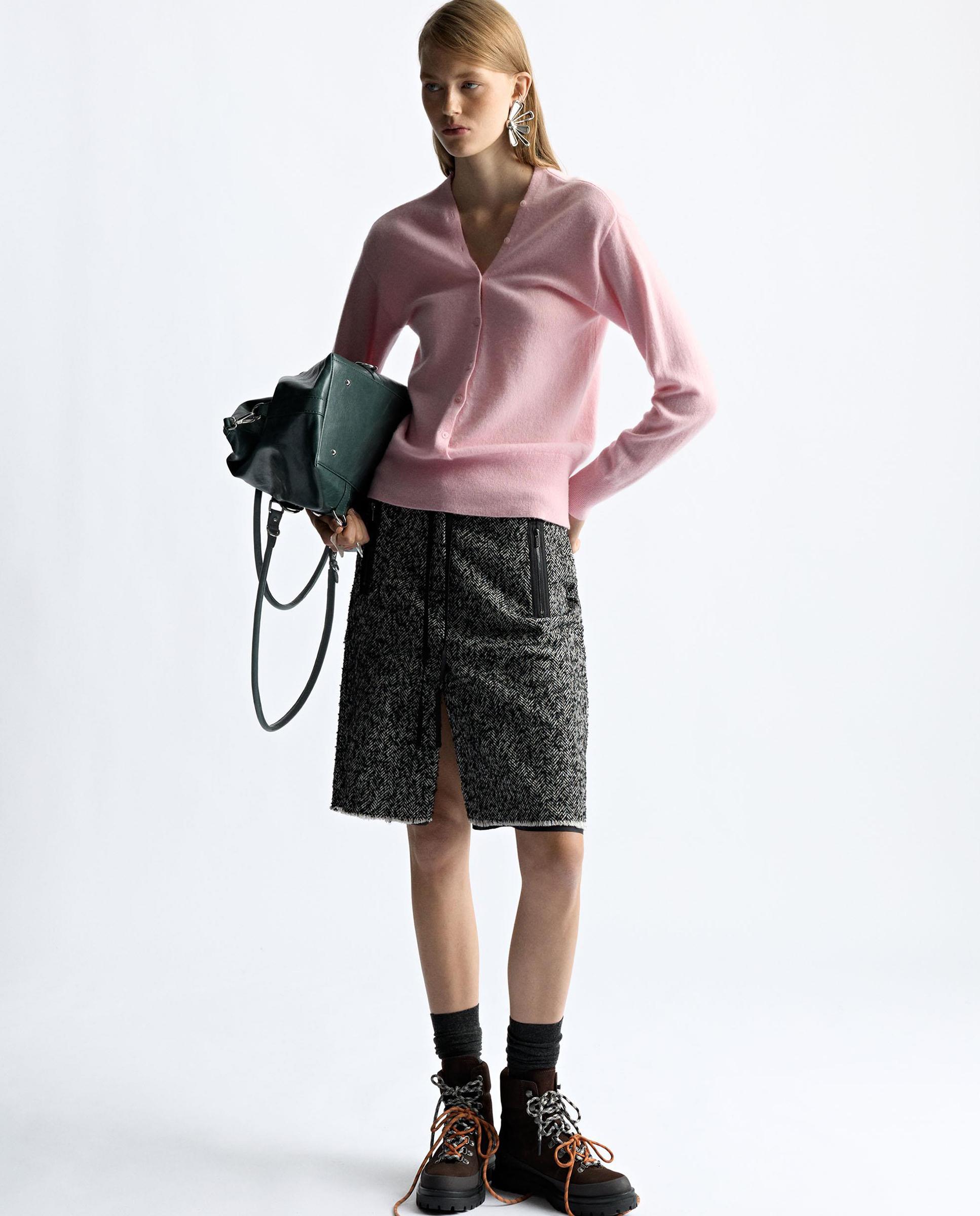 Jersey de mujer 100% cashmere de manga larga en liso - Parfois - Rosa Rosa-2