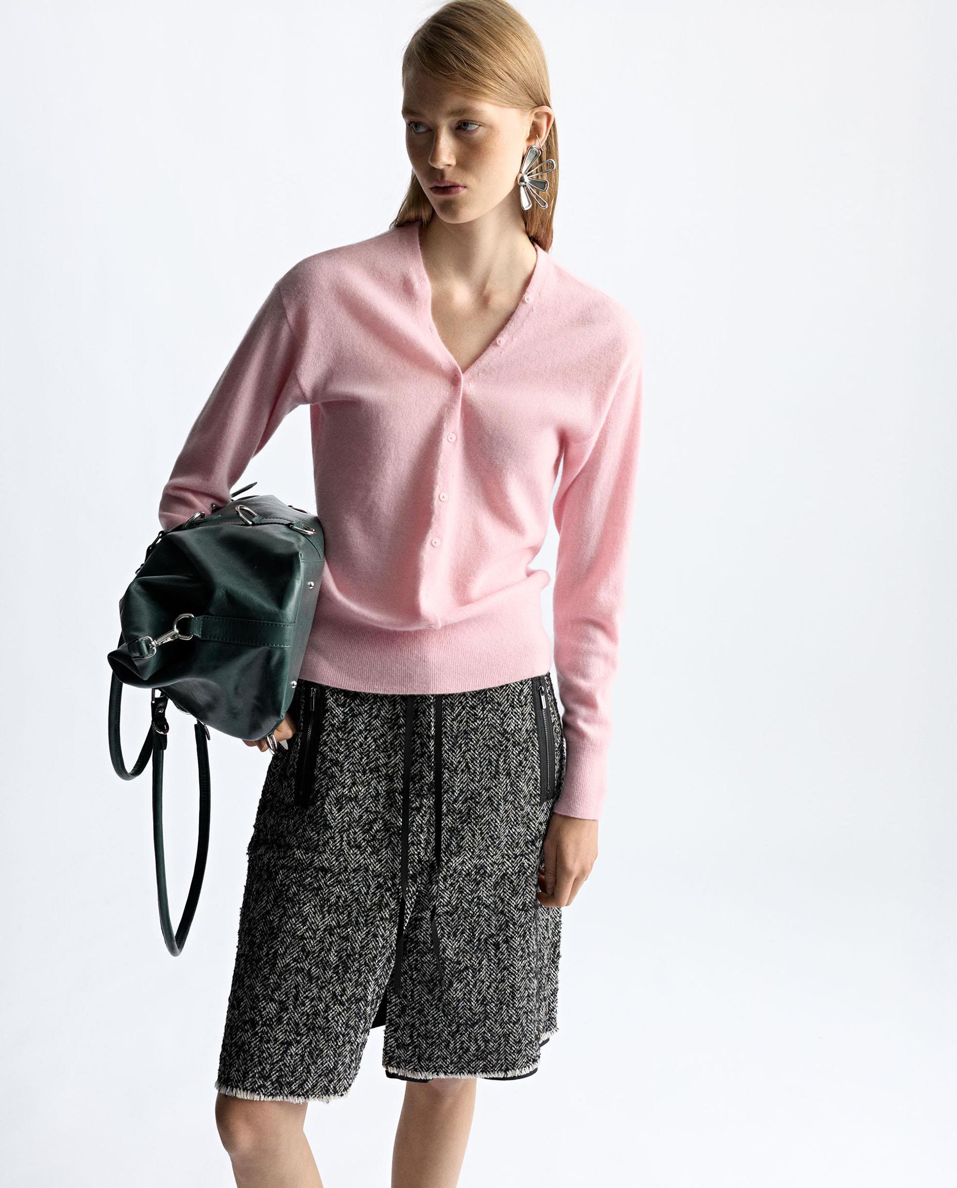 Jersey de mujer 100% cashmere de manga larga en liso - Parfois - Rosa Rosa-3