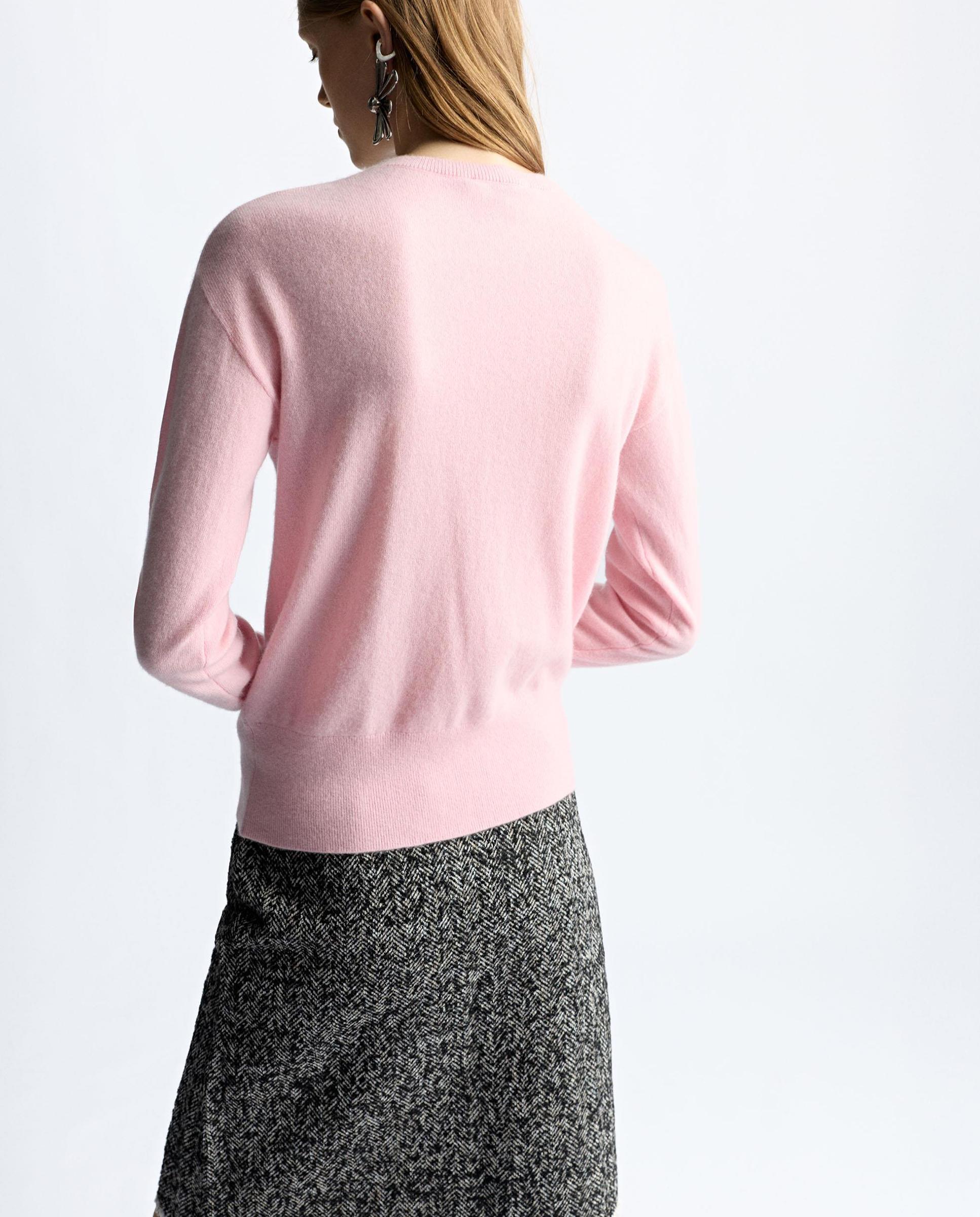 Jersey de mujer 100% cashmere de manga larga en liso - Parfois - Rosa Rosa-4