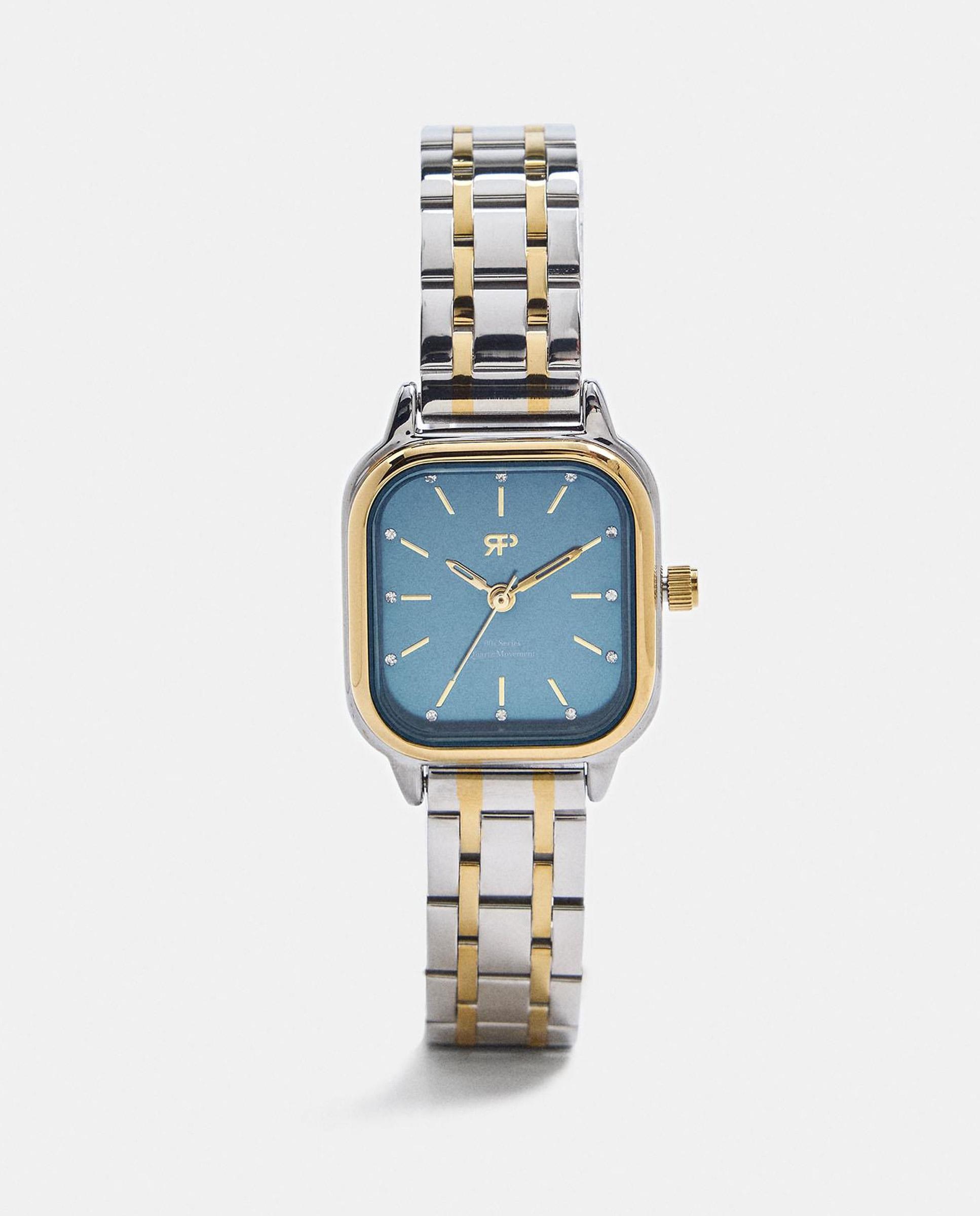 Imagen 1 de Reloj de mujer de acero inoxidable cuadrado Multicolor