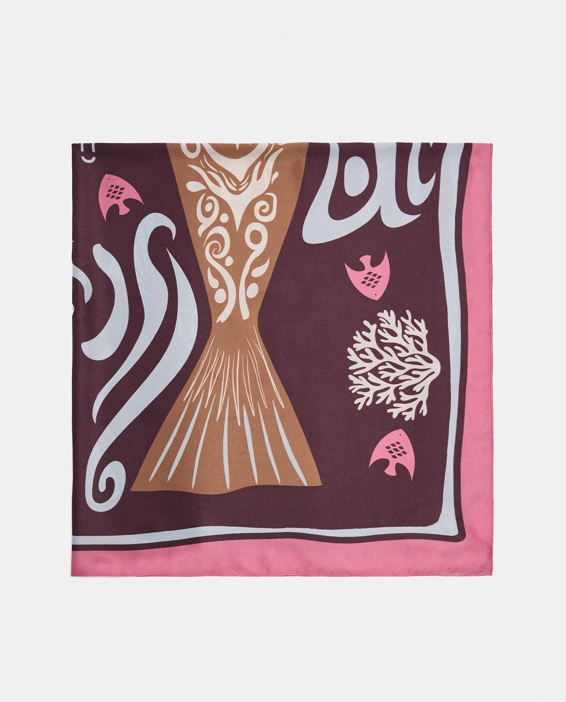 Pañuelo con pespuntes y microestampado - Parfois - Granate Granate-1