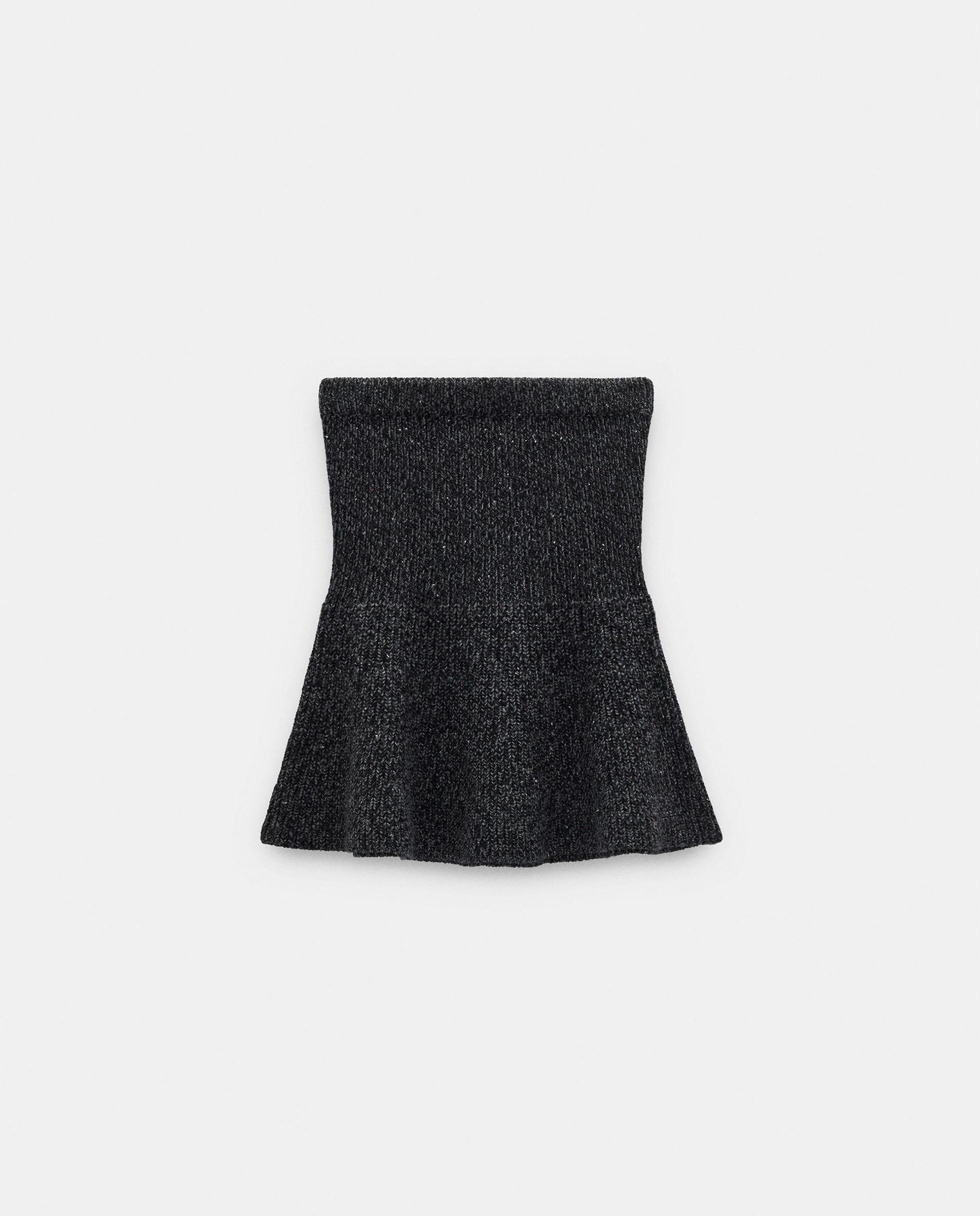 Falda corta de punto en liso - Parfois - Gris Gris-7
