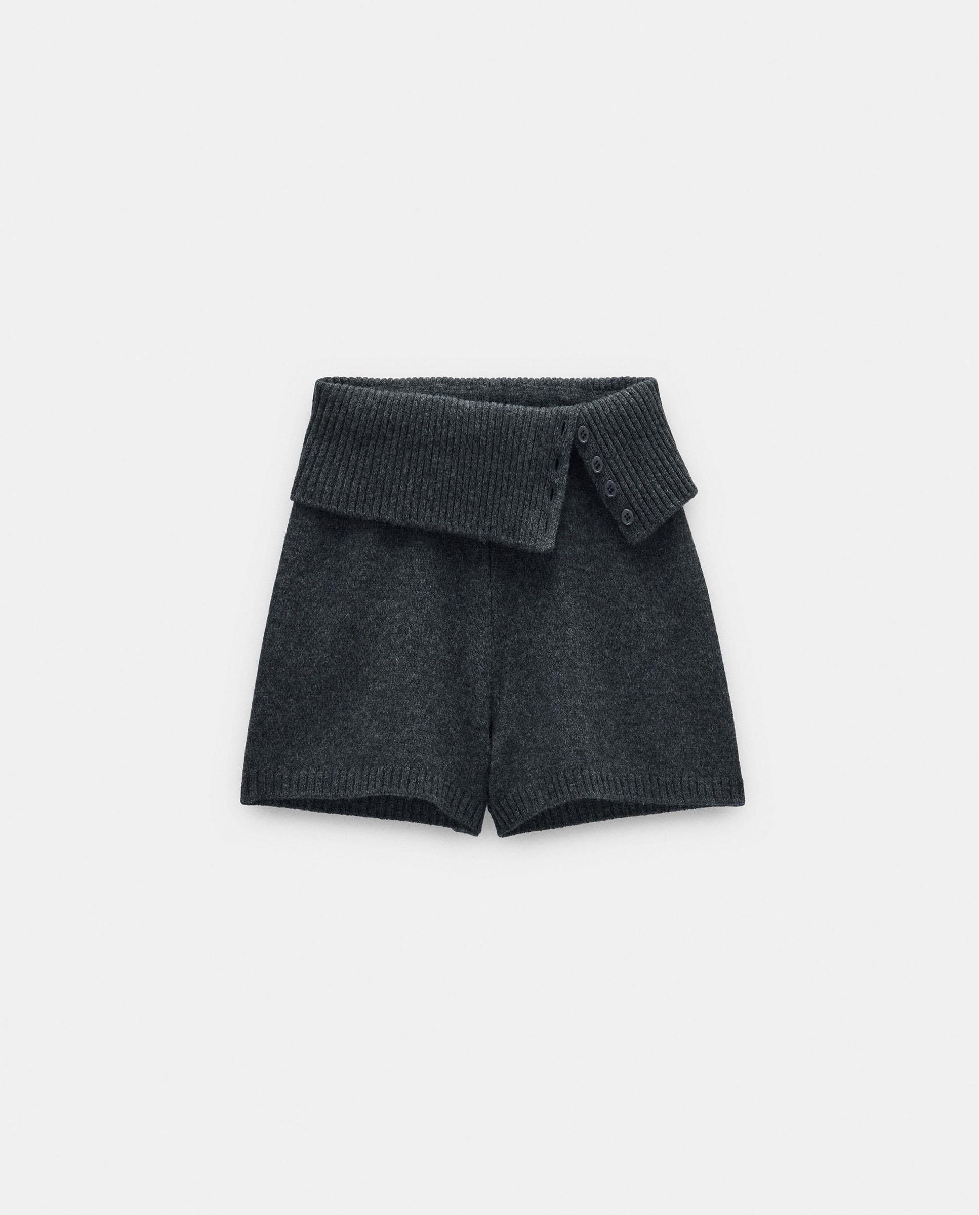 Short de mujer 100% lana de punto en liso - Parfois - Gris Gris-7