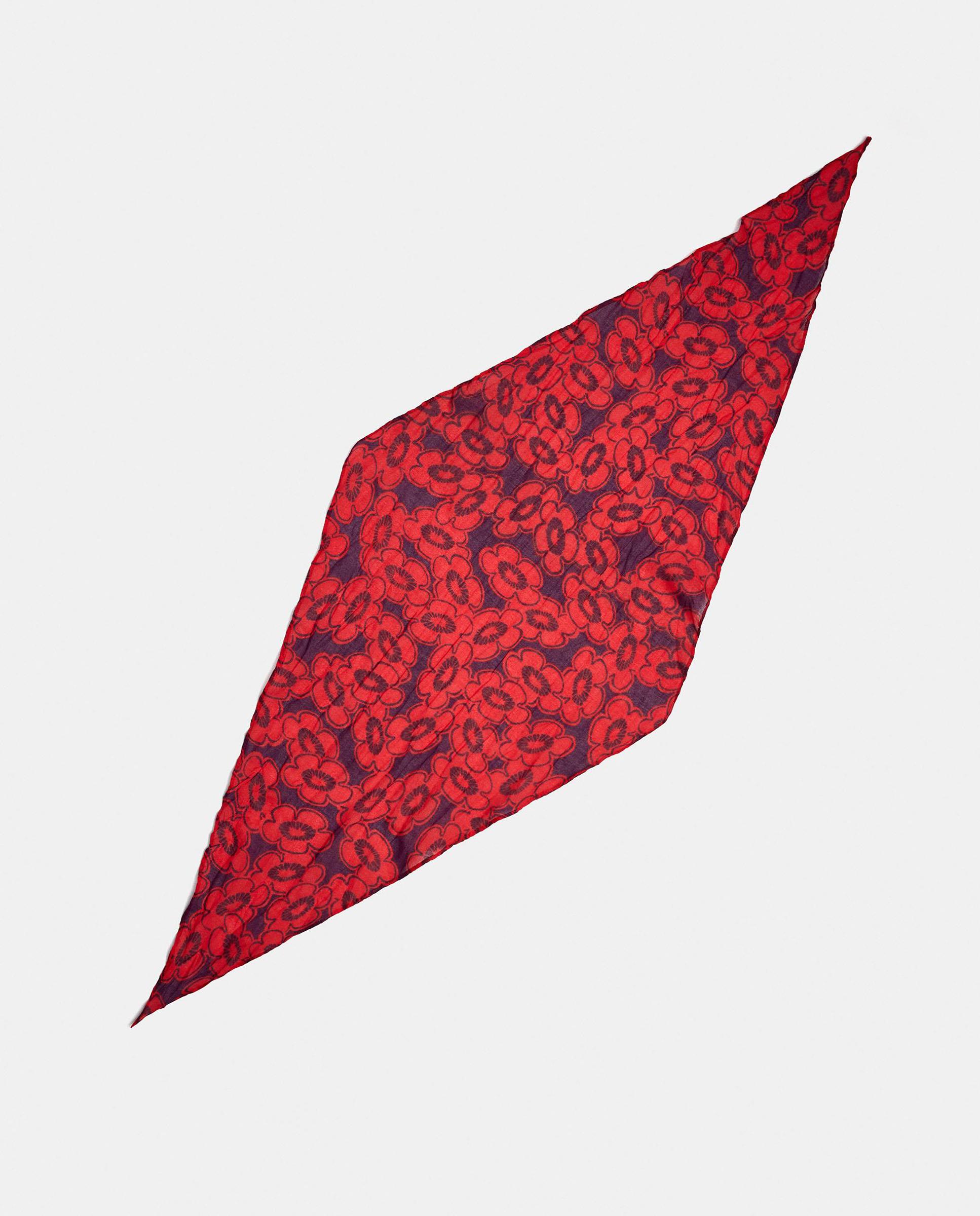 Pañuelo 100% algodón con estampado floral - Parfois - Rojo Rojo-2