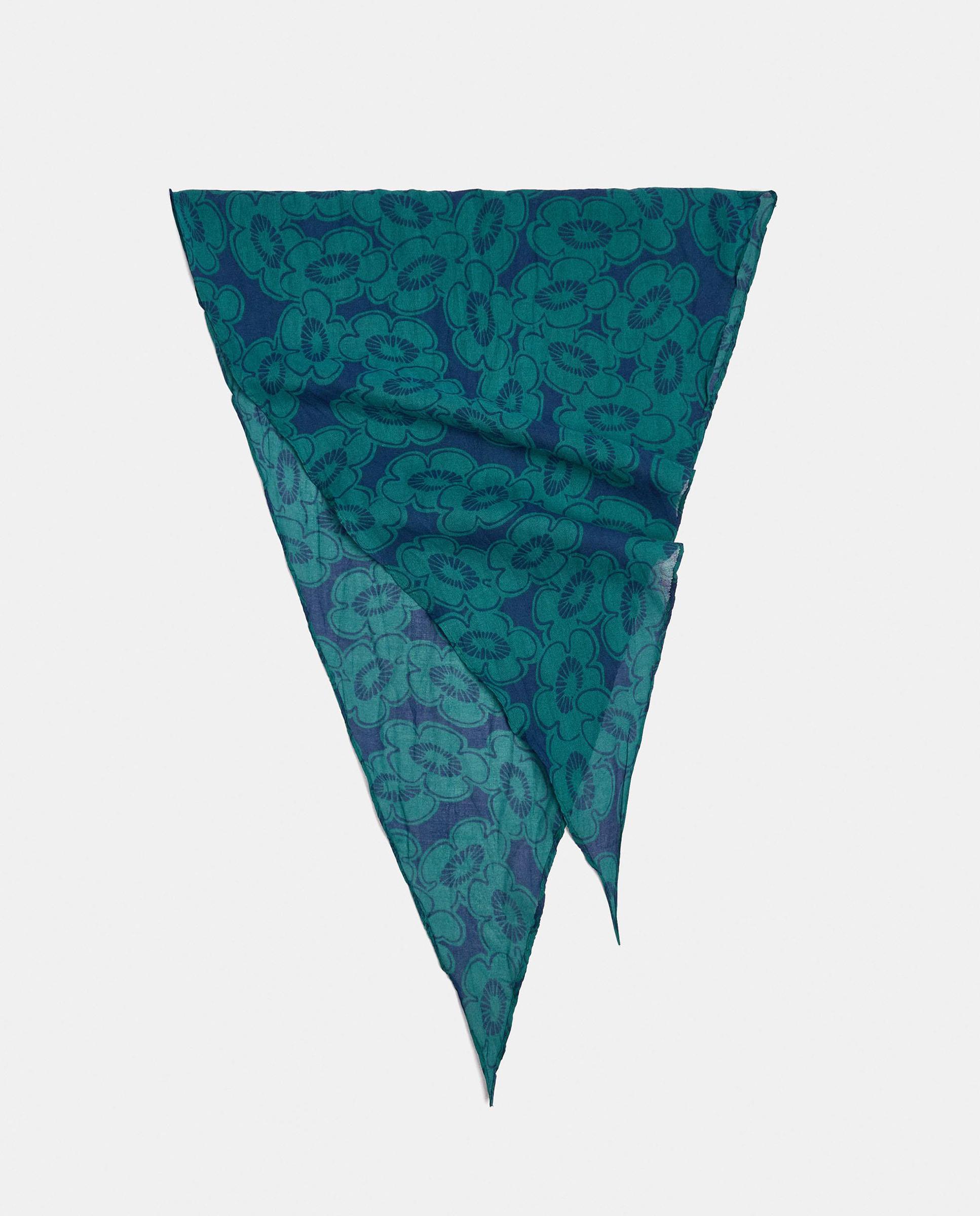 Pañuelo 100% algodón con estampado floral - Parfois - Azul Azul-1