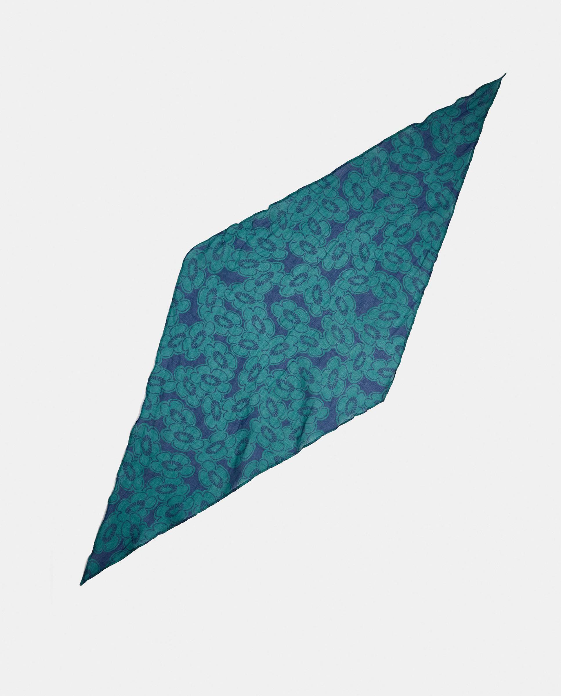 Pañuelo 100% algodón con estampado floral - Parfois - Azul Azul-2