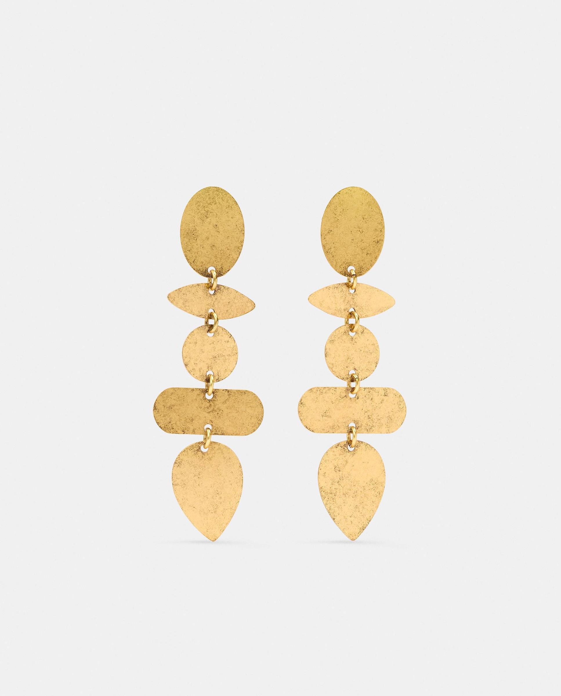 Imagen 1 de Pendientes geométricos unidos con abalorios - Parfois - Dorado Dorado