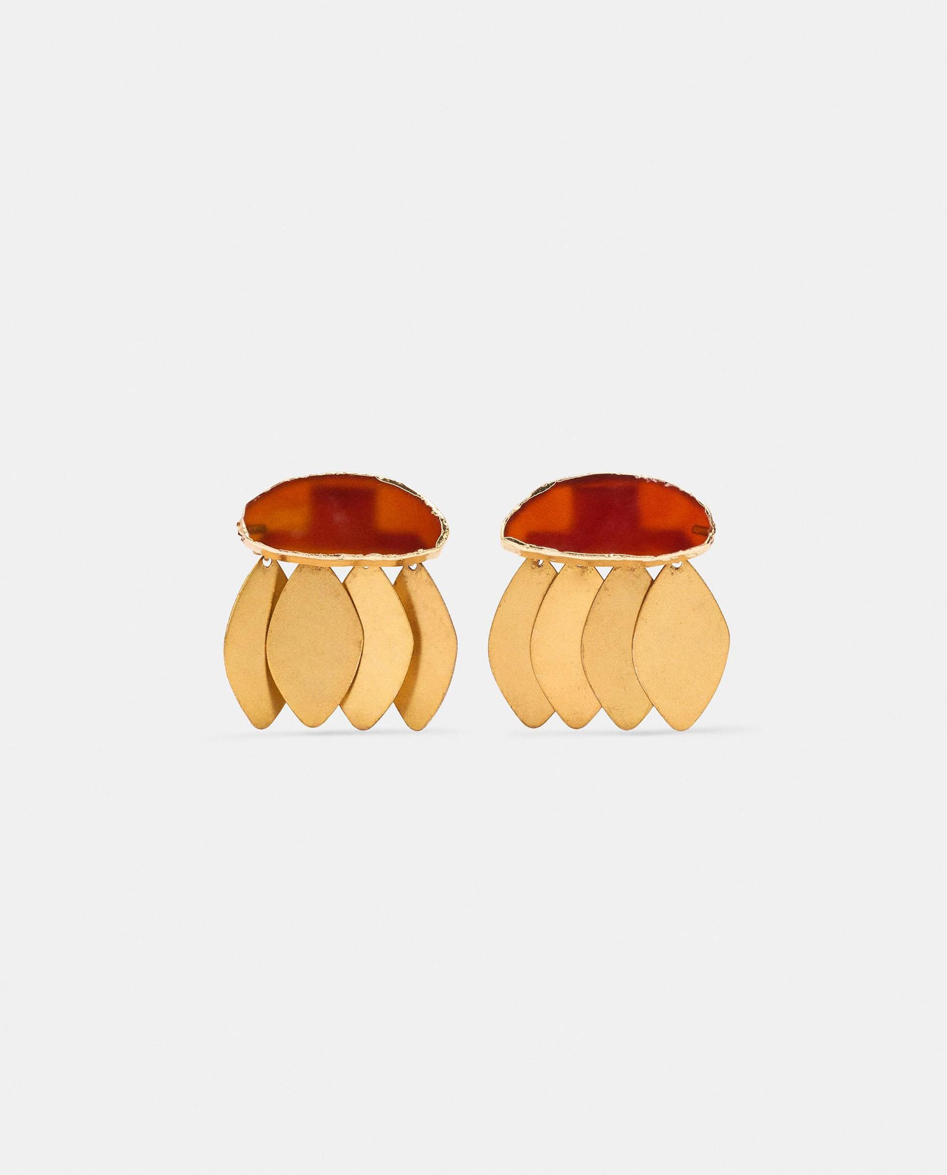 Imagen 1 de Pendientes con piedra decorativa y hojas unidas - Parfois - Rojo Rojo