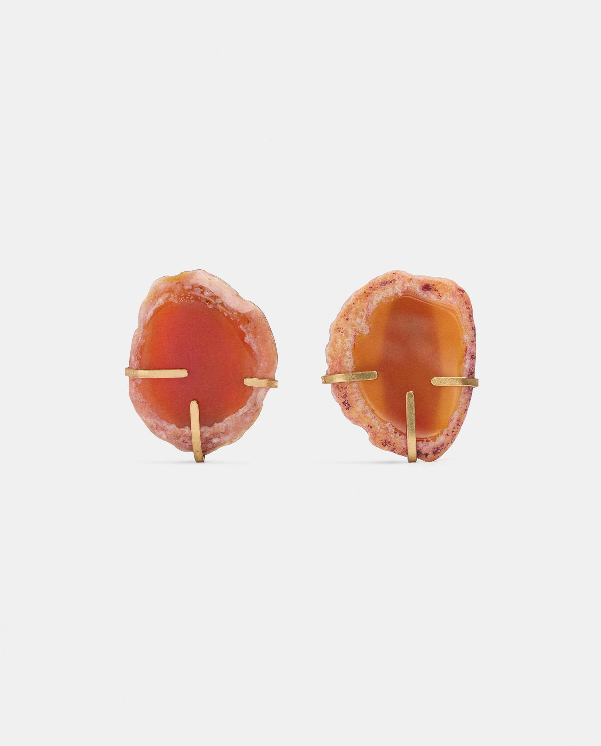 Imagen 1 de Pendientes con piedra decorativa en liso Naranja