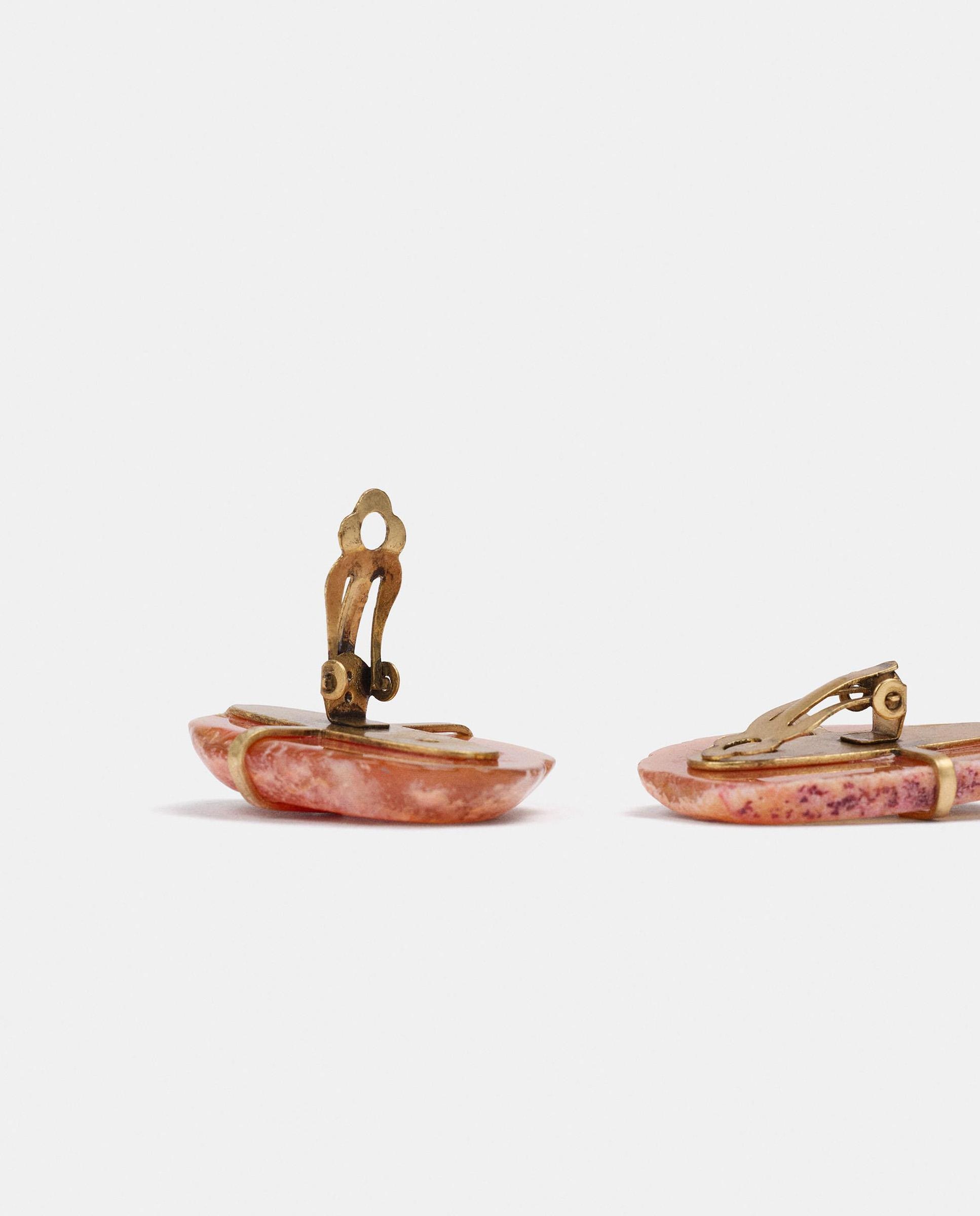 Imagen 3 de Pendientes con piedra decorativa en liso - Parfois - Naranja Naranja