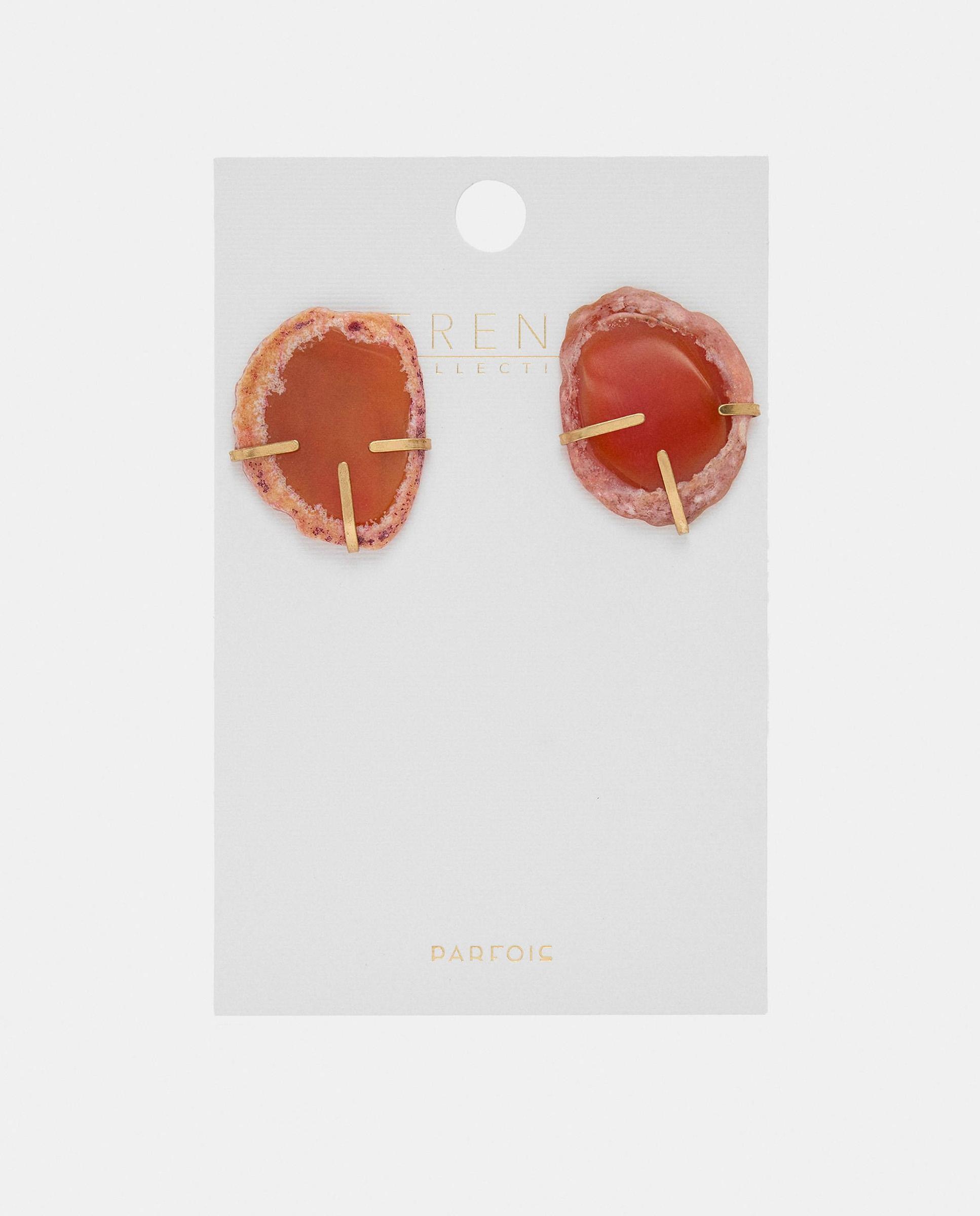 Imagen 4 de Pendientes con piedra decorativa en liso - Parfois - Naranja Naranja