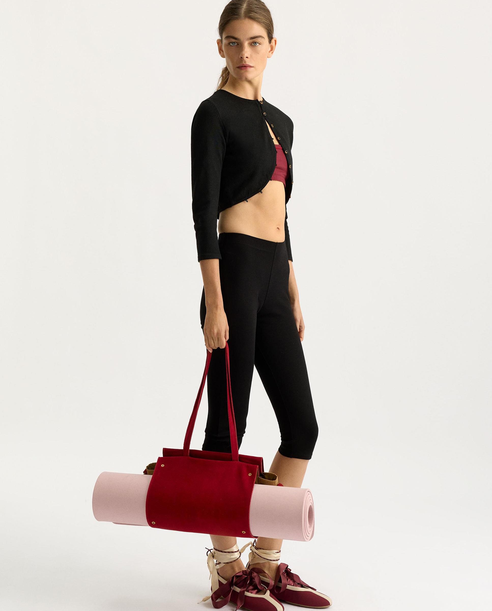 Imagen 0 de Leggins de mujer midi en liso Negro