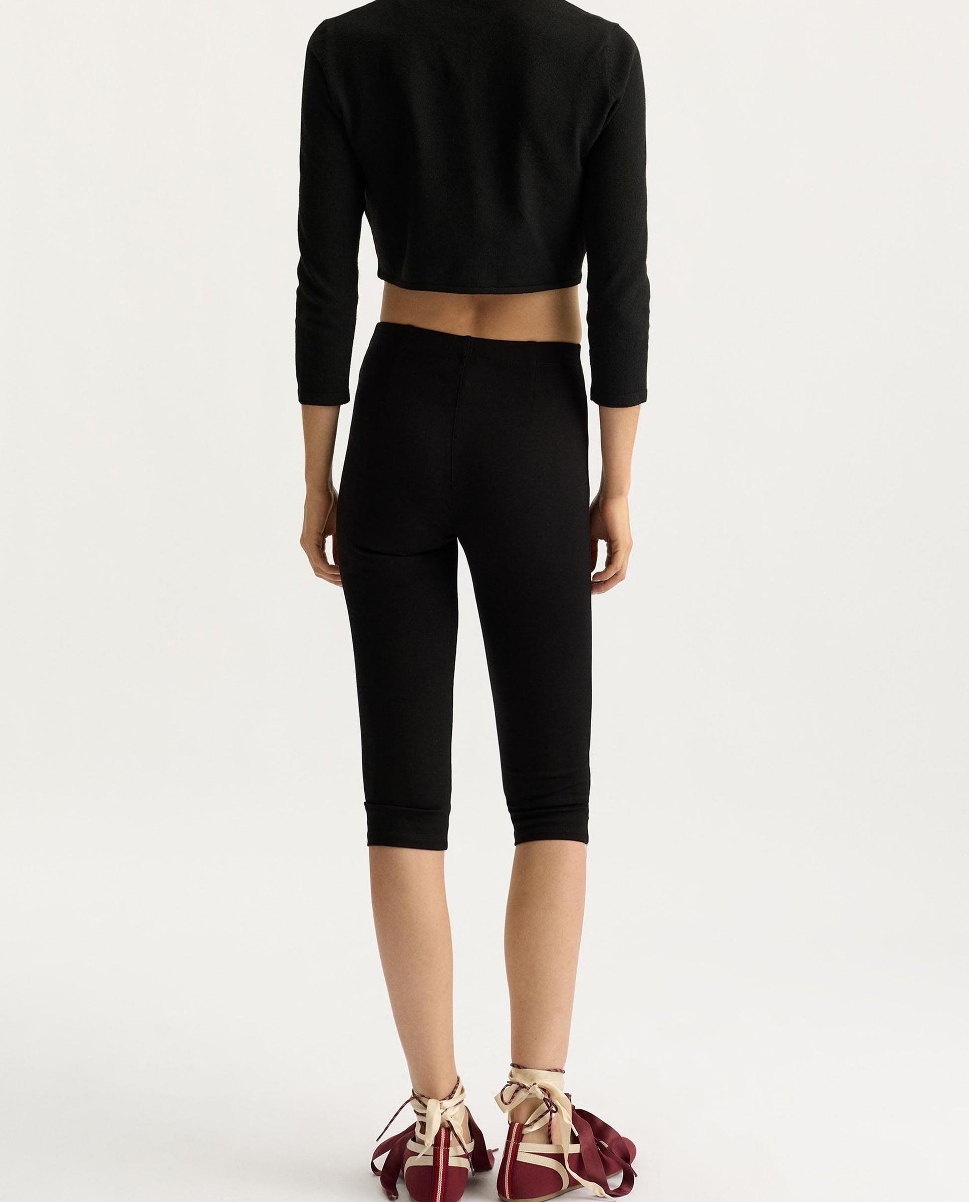 Leggins de mujer midi en liso - Parfois - Negro Negro-5