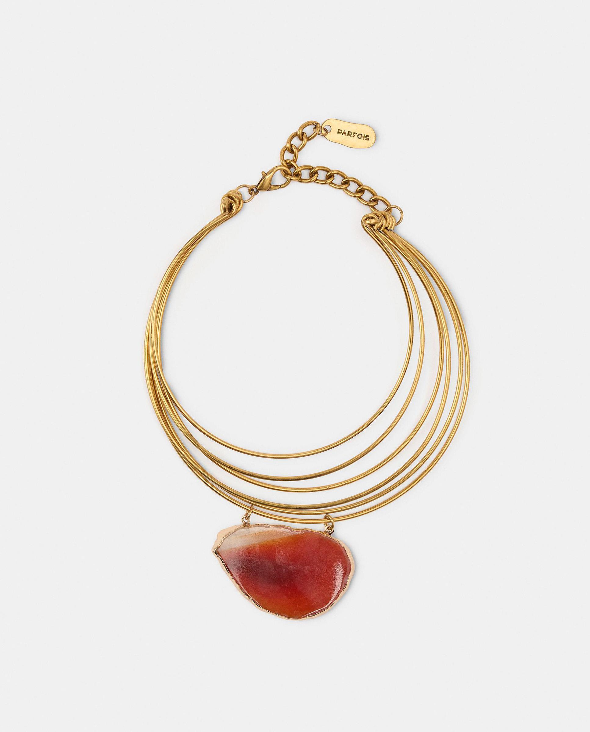 Imagen 1 de Choker doble con piedra decorativa Rojo
