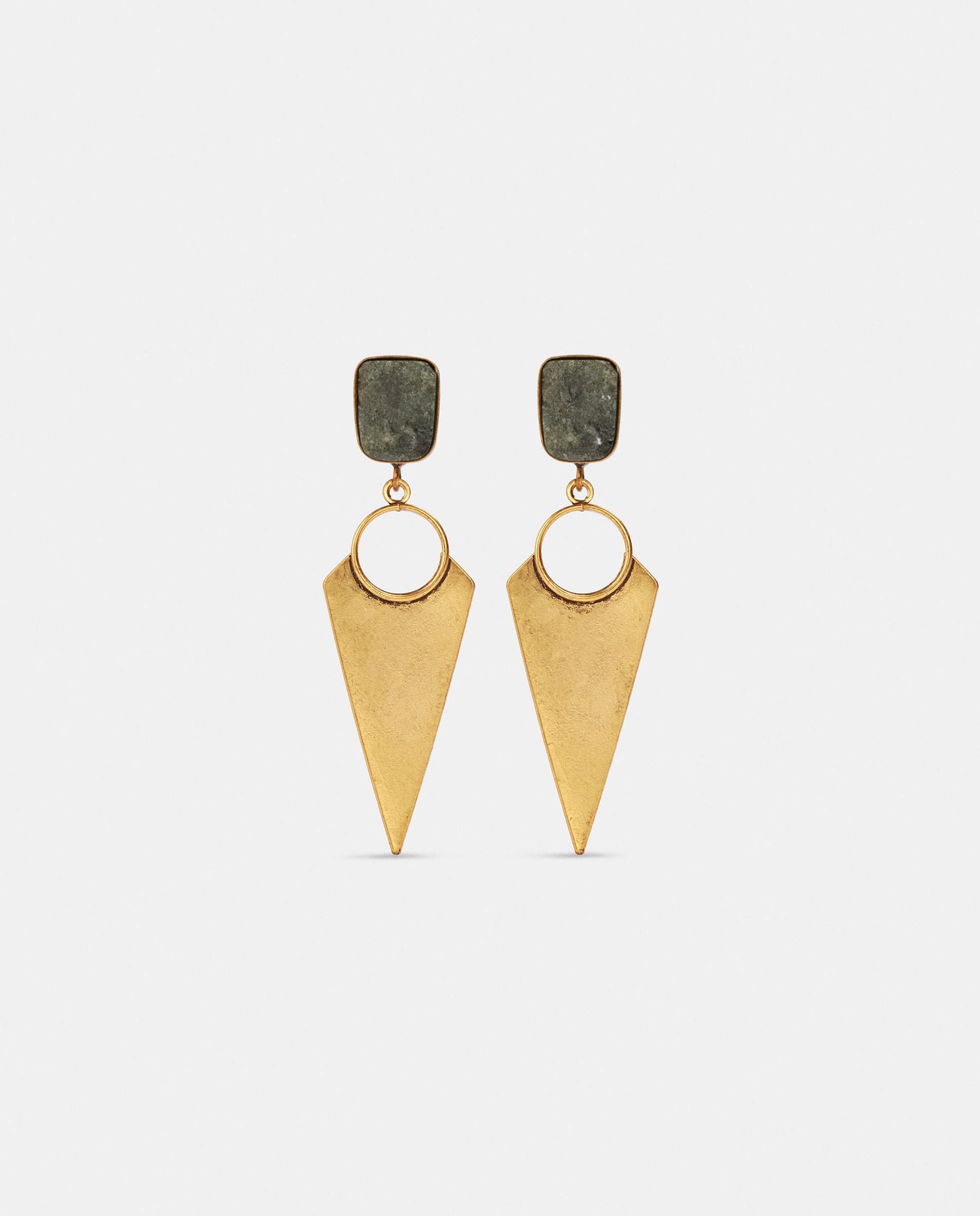 Imagen 1 de Pendientes geométricos con piedra decorativa - Parfois - Verde Verde