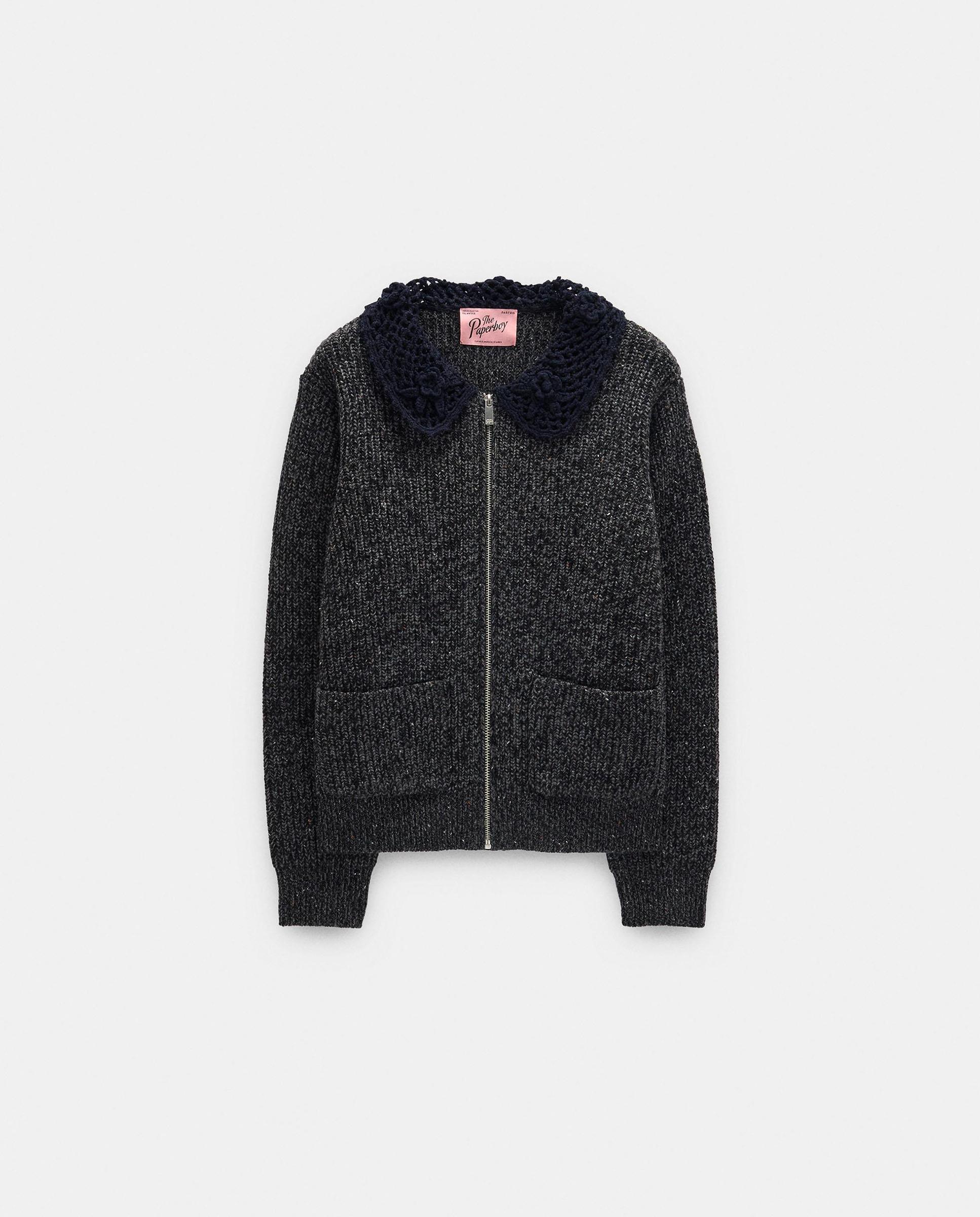 Cárdigan de mujer de punto con cierre de cremallera y bolsillos decorativos - Parfois - Gris Gris-7