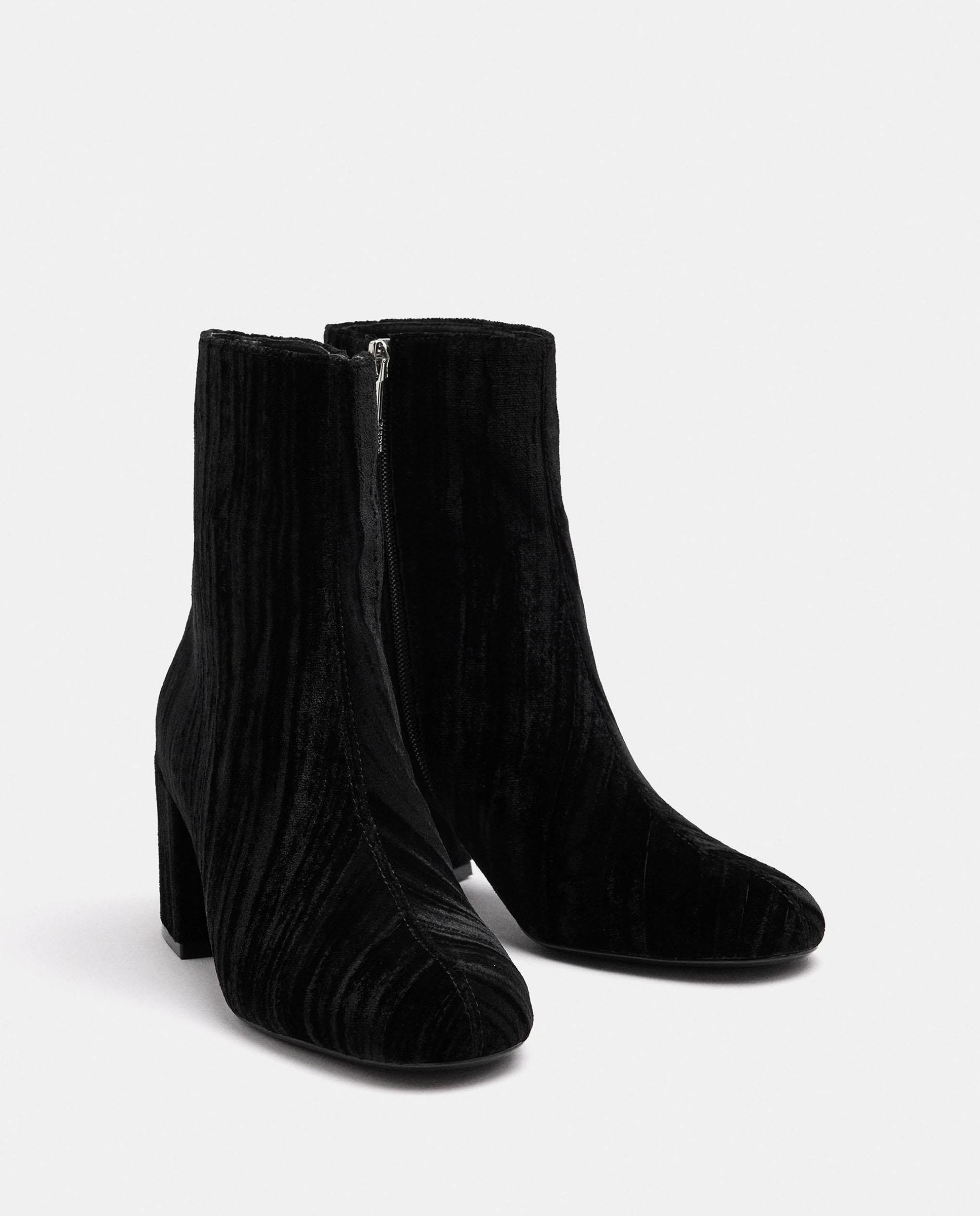 Imagen 3 de Botines básicos de mujer texturizados con cierre de cremallera en liso - Parfois - Negro Negro