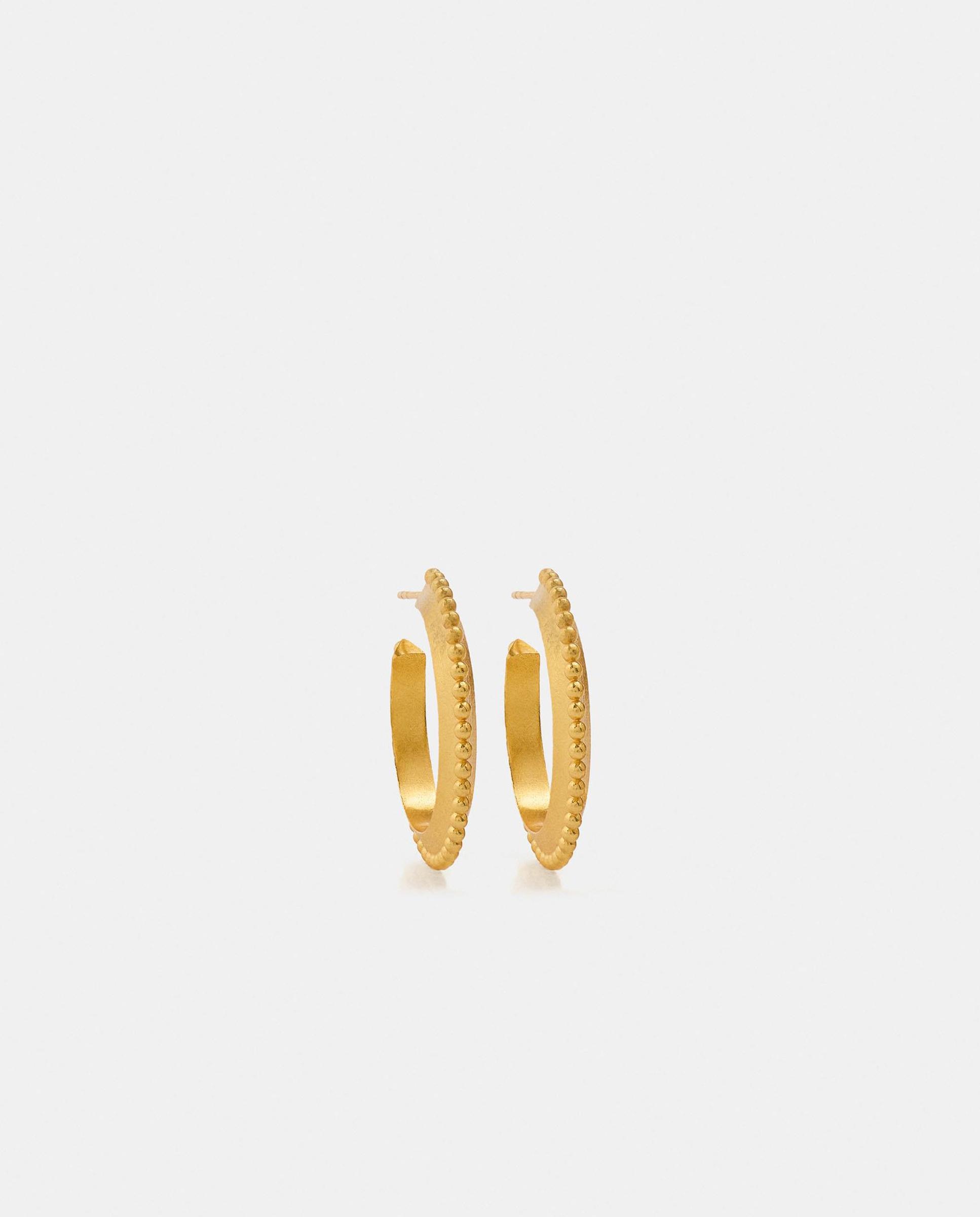 Imagen 0 de Pendientes de aro bañados en oro de 18 k abiertos Dorado