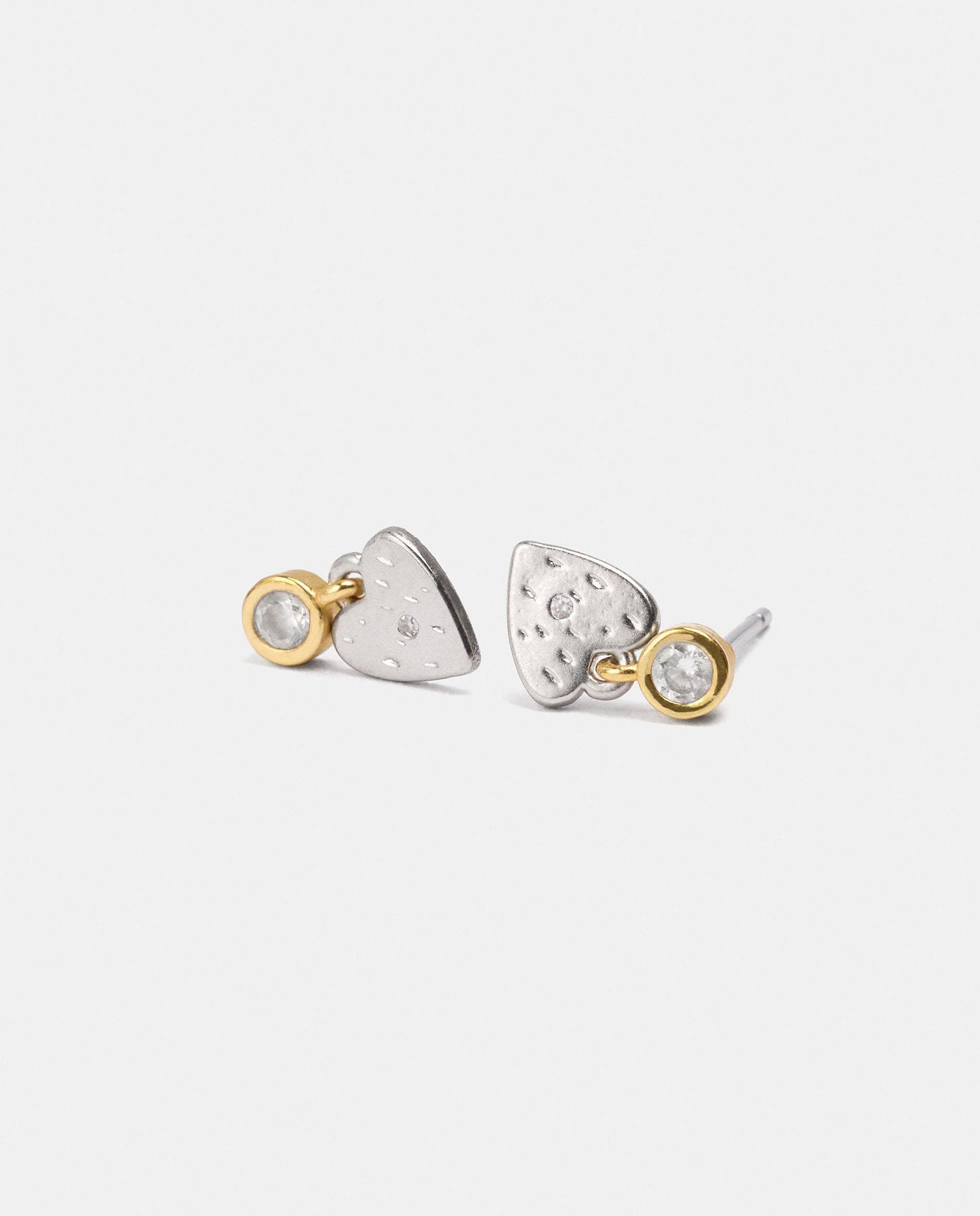 Pendientes con circonitas y abalorio de corazones - Parfois - Multicolor Multicolor-2