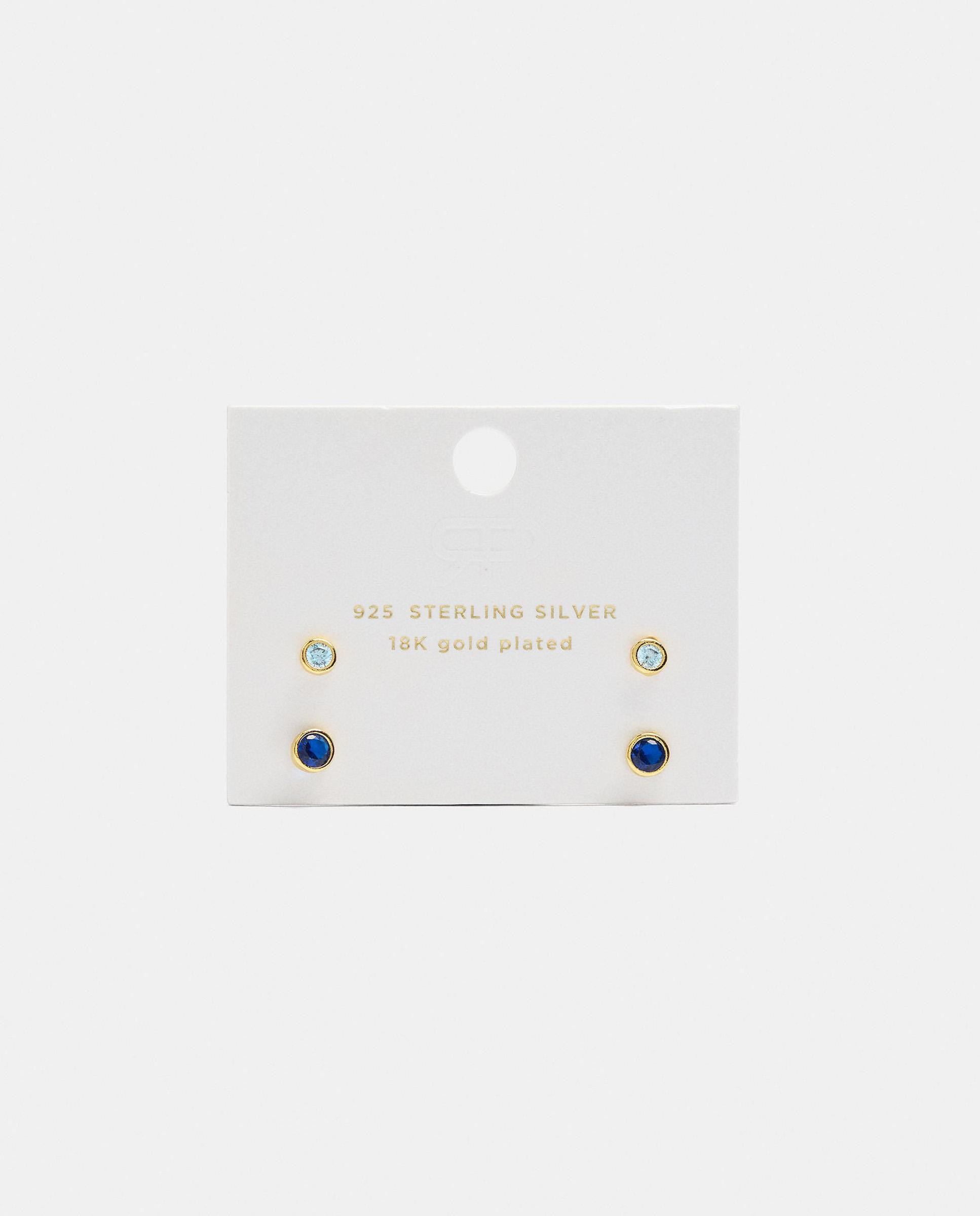 Pack de pendientes con piedras decorativas - Parfois - Azul Azul-4