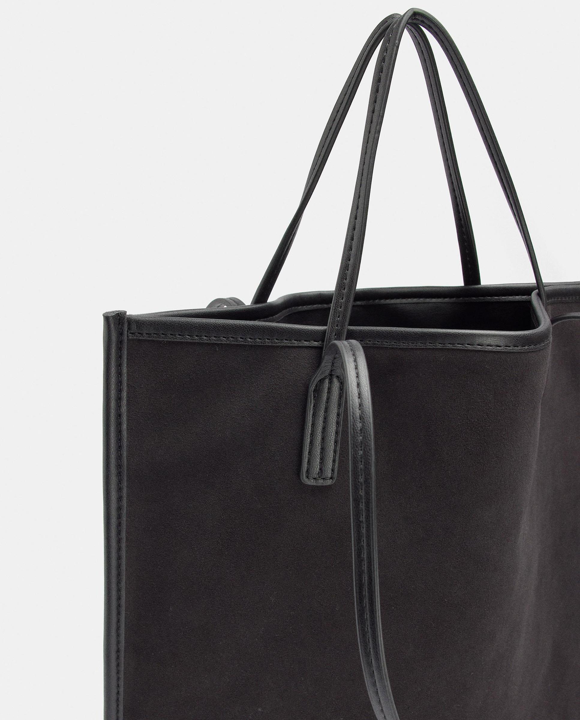 Bolso de mano multiposición fino en liso - Parfois - Negro Negro-3