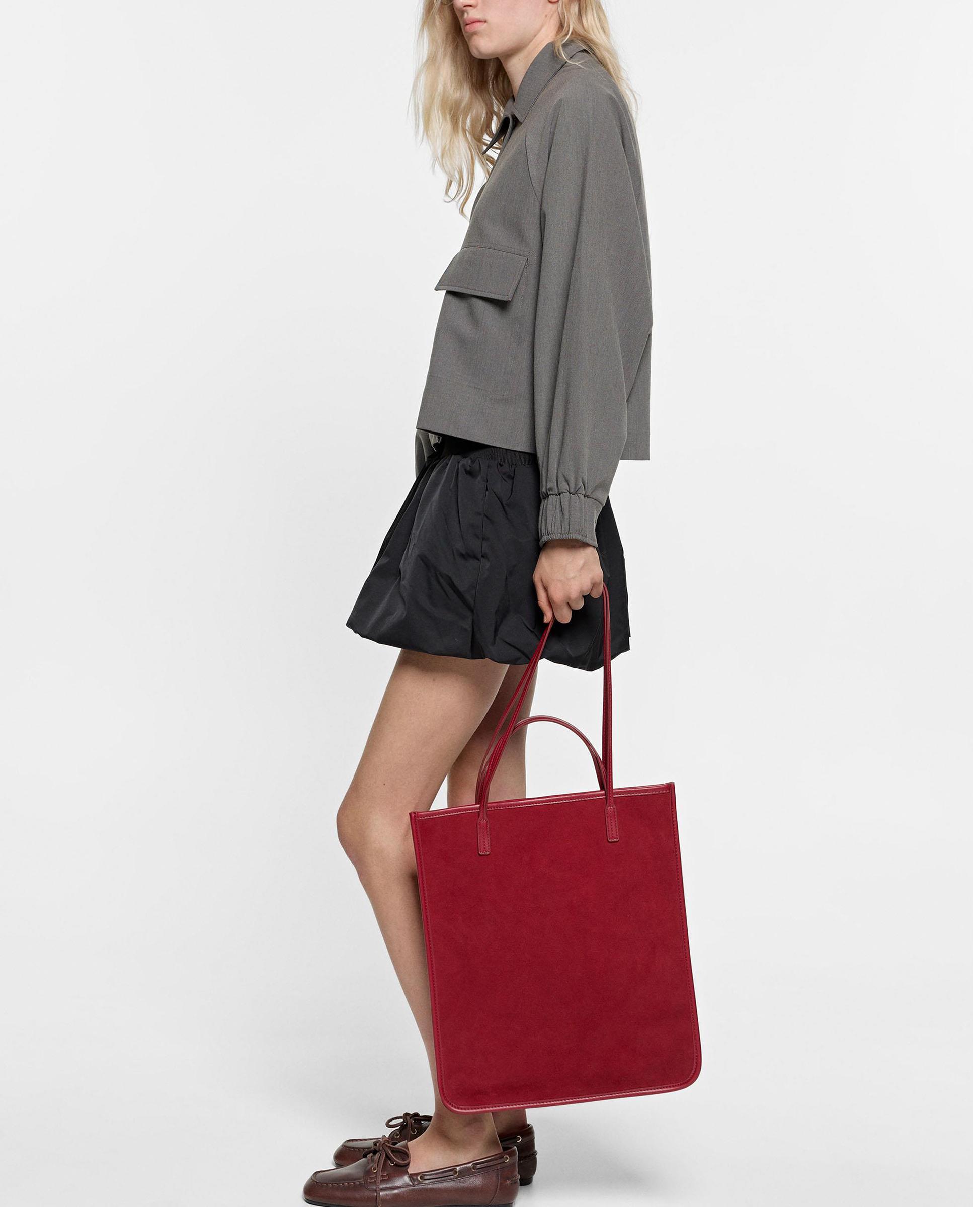 Bolso de mano multiposición fino en liso - Parfois - Rojo Rojo-2