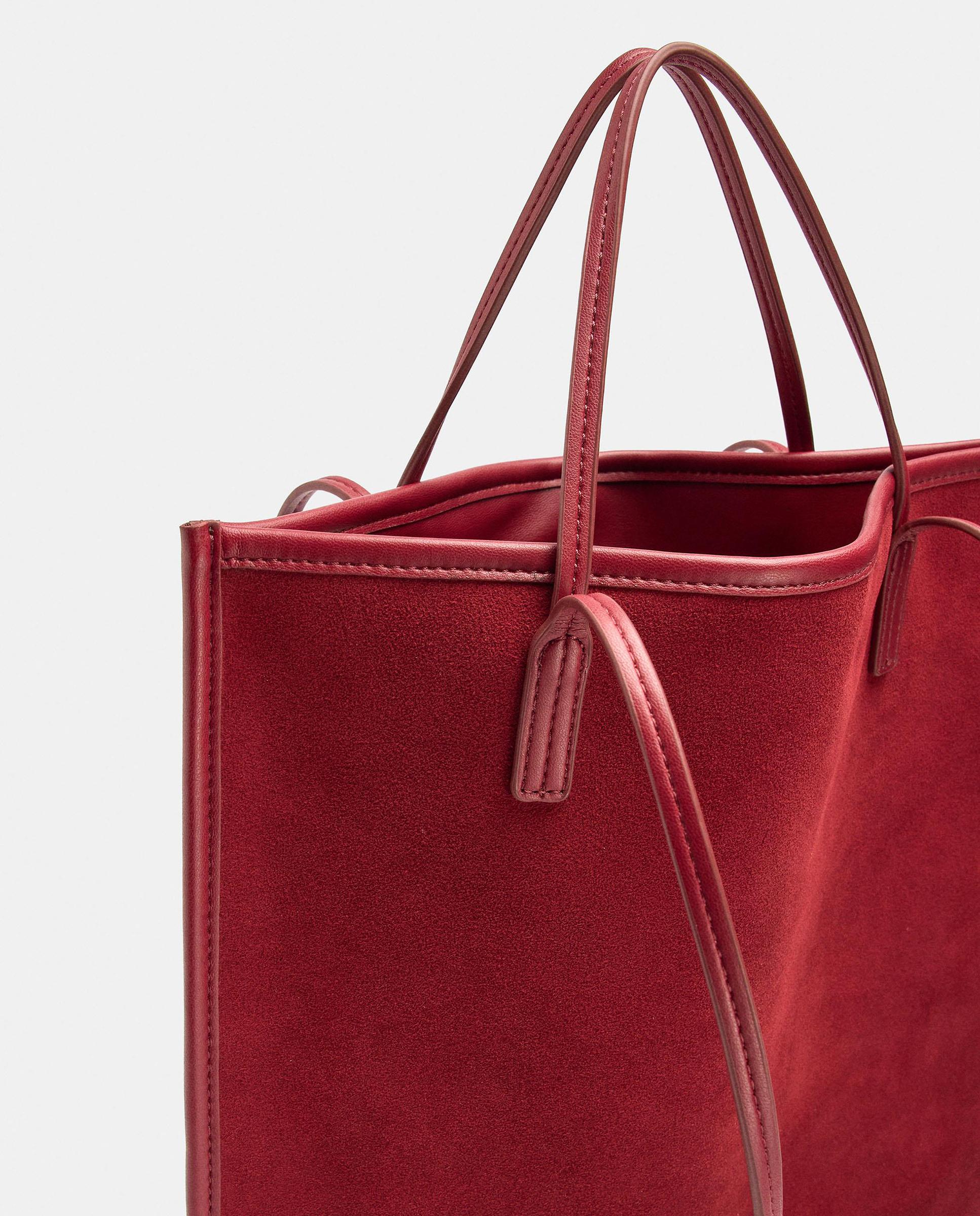 Bolso de mano multiposición fino en liso - Parfois - Rojo Rojo-3