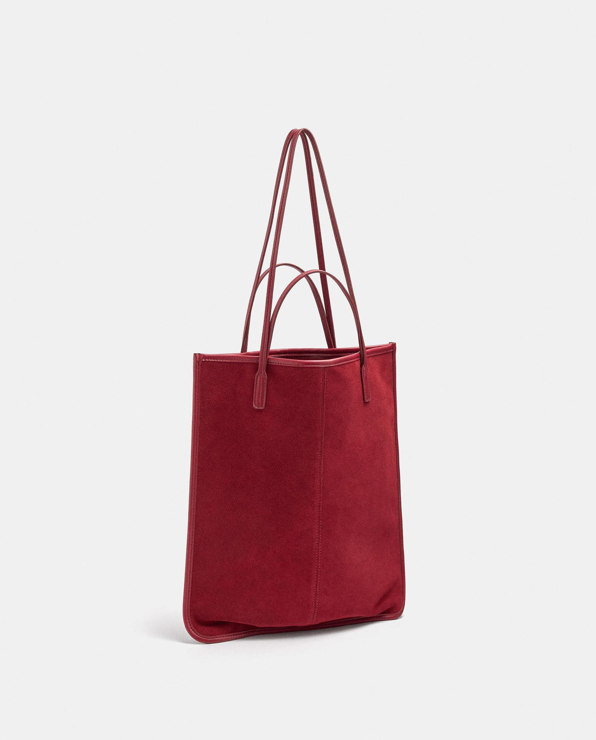 Bolso de mano multiposición fino en liso - Parfois - Rojo Rojo-4