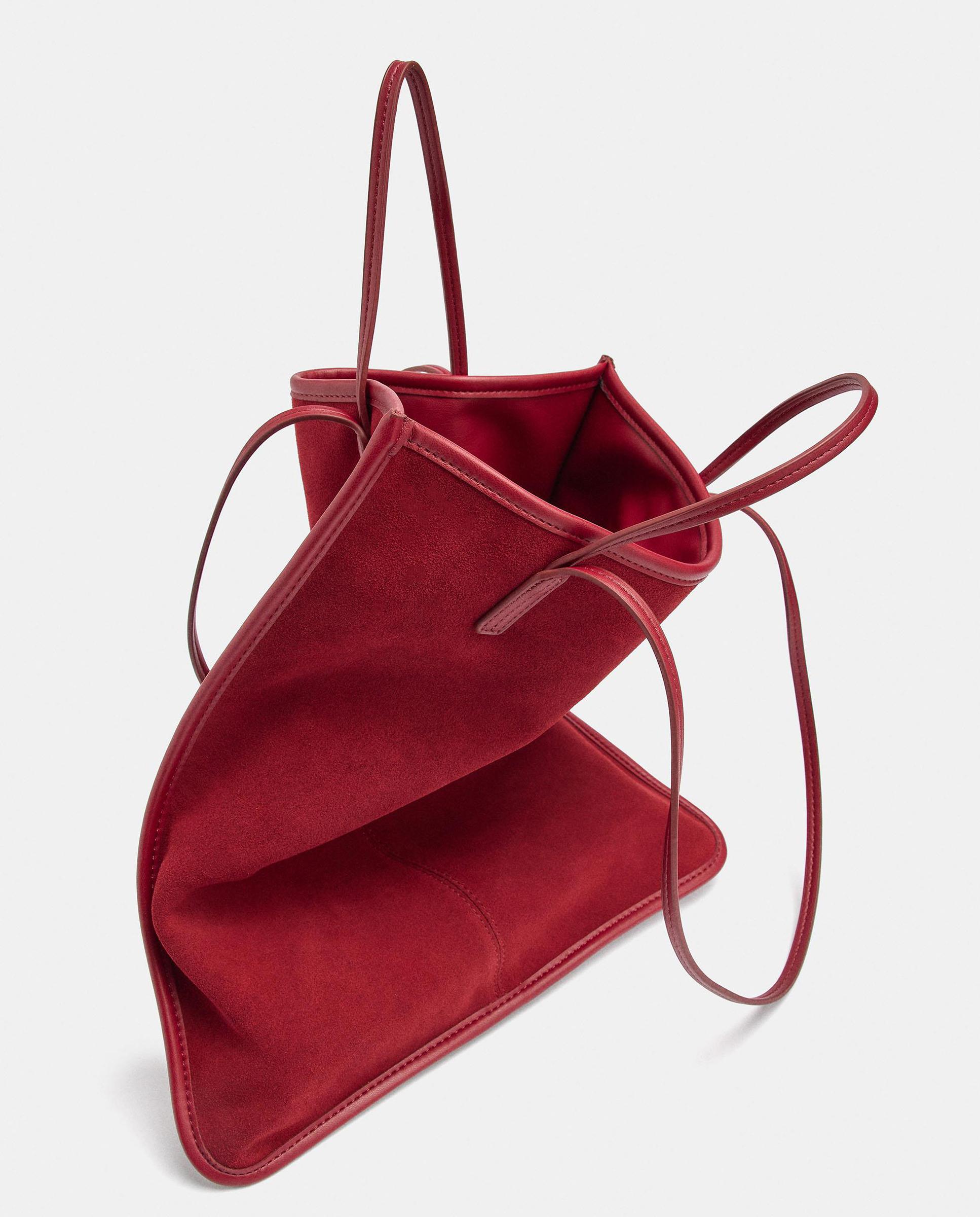 Bolso de mano multiposición fino en liso - Parfois - Rojo Rojo-6
