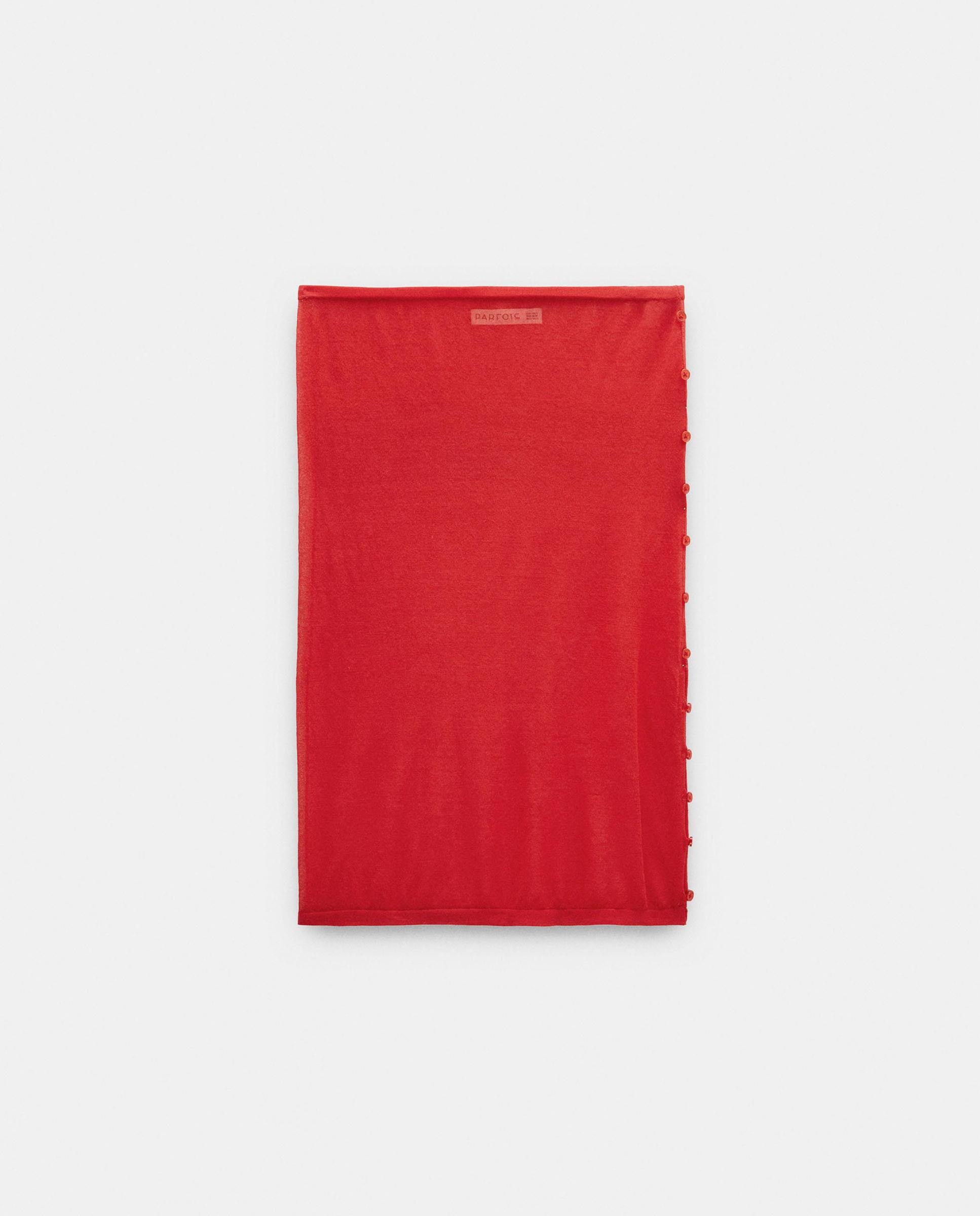 Top de mujer bandeau de punto con minicuentas - Parfois - Rojo Rojo-6