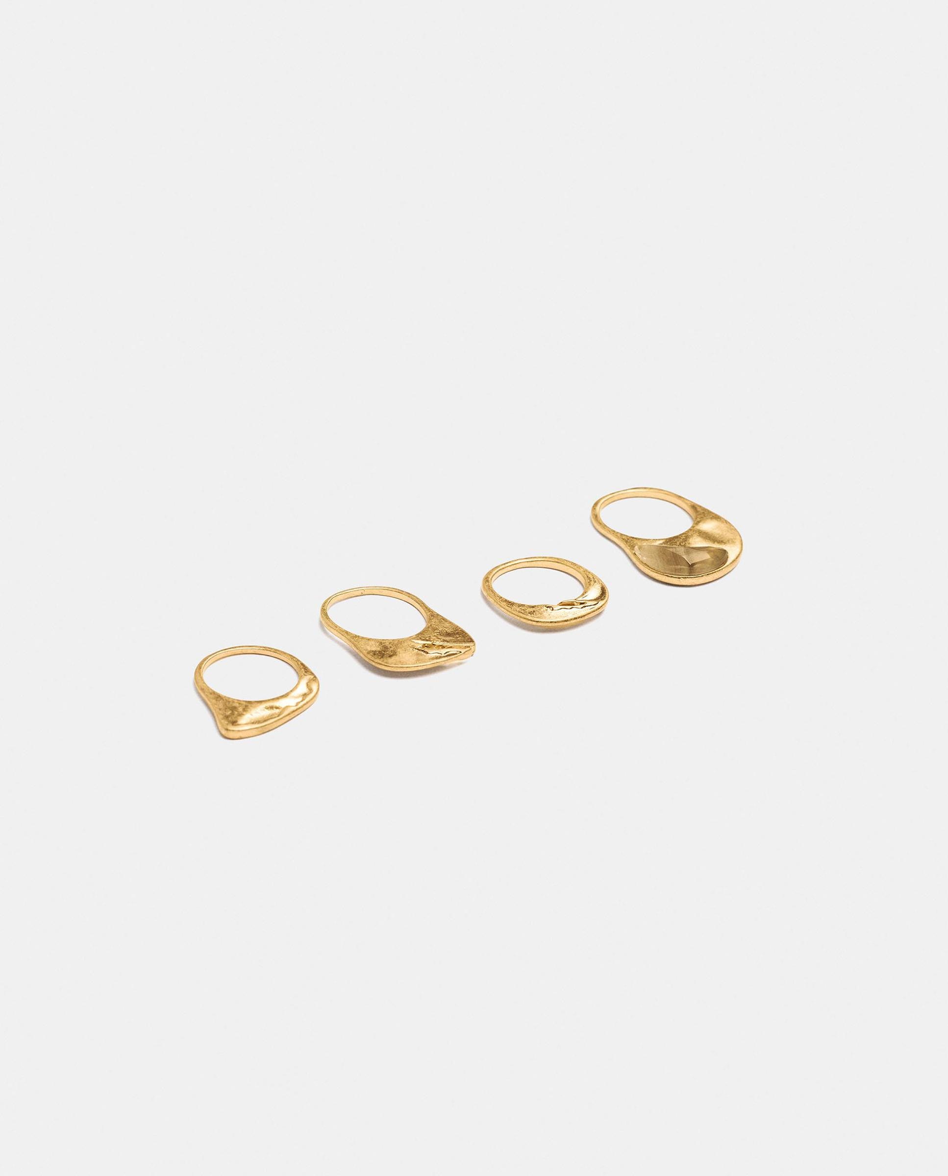 Imagen 3 de Pack de anillos irregulares en liso - Parfois - Multicolor Multicolor