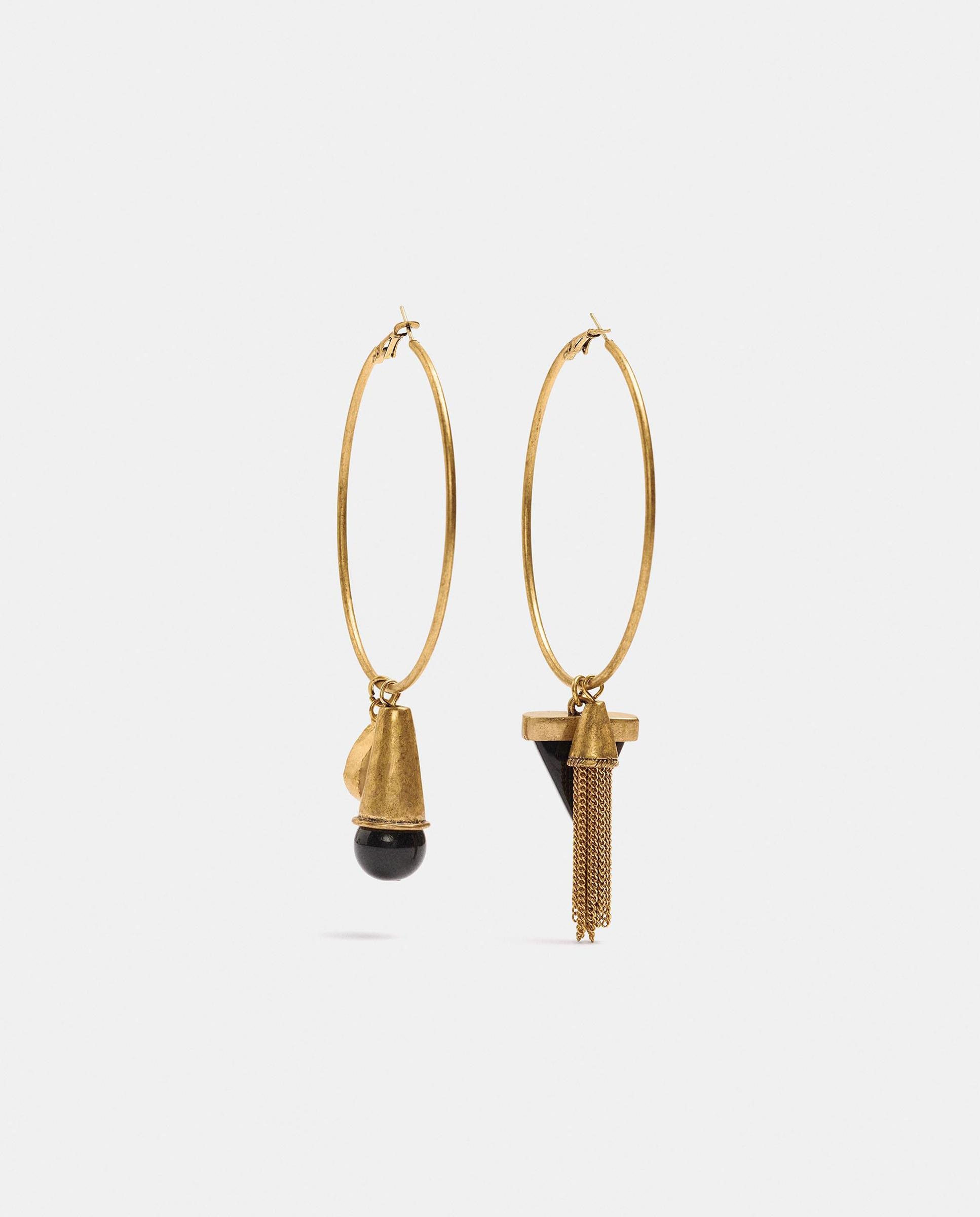 Imagen 0 de Pendientes de aro con abalorios decorativos Multicolor