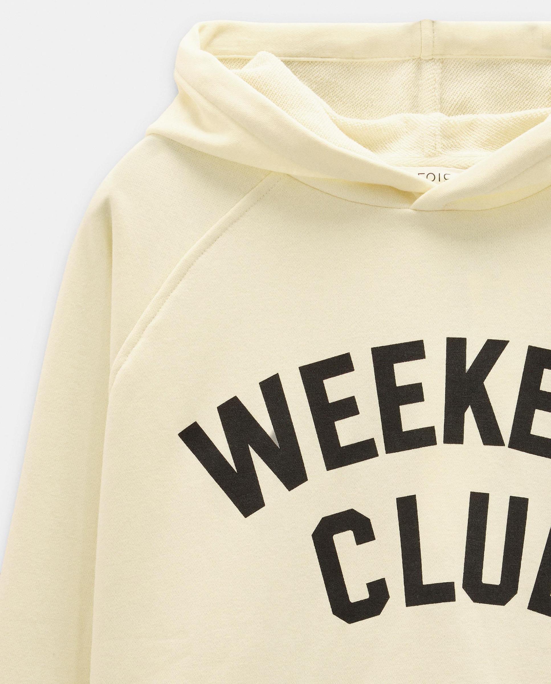 Sudadera de mujer con capucha y lettering frontal - Parfois - Amarillo Amarillo-6