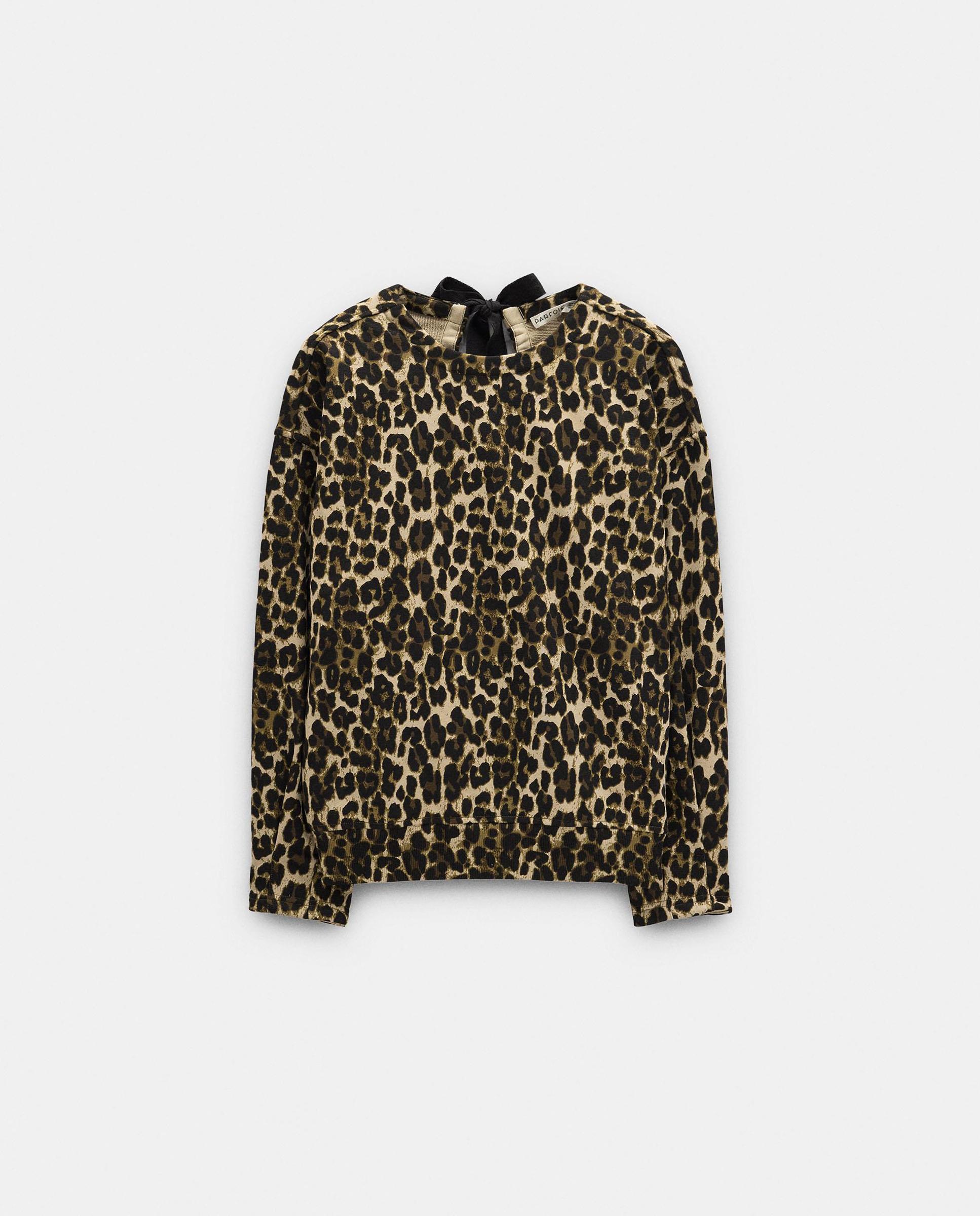 Sudadera de mujer estilo oversize con estampado animal print - Parfois - Marrón Marrón-7